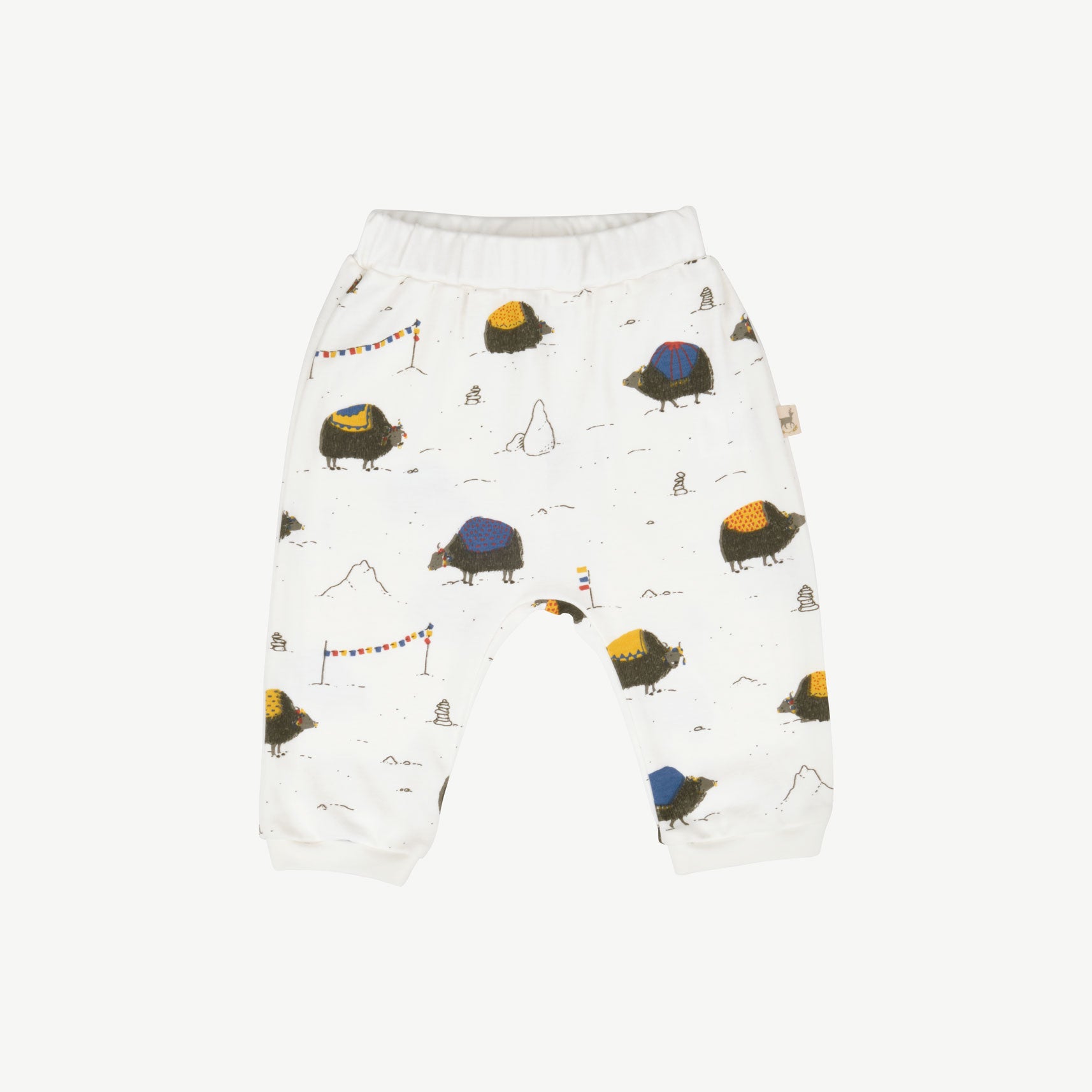 'yak's journey' ecowhite baggy pants