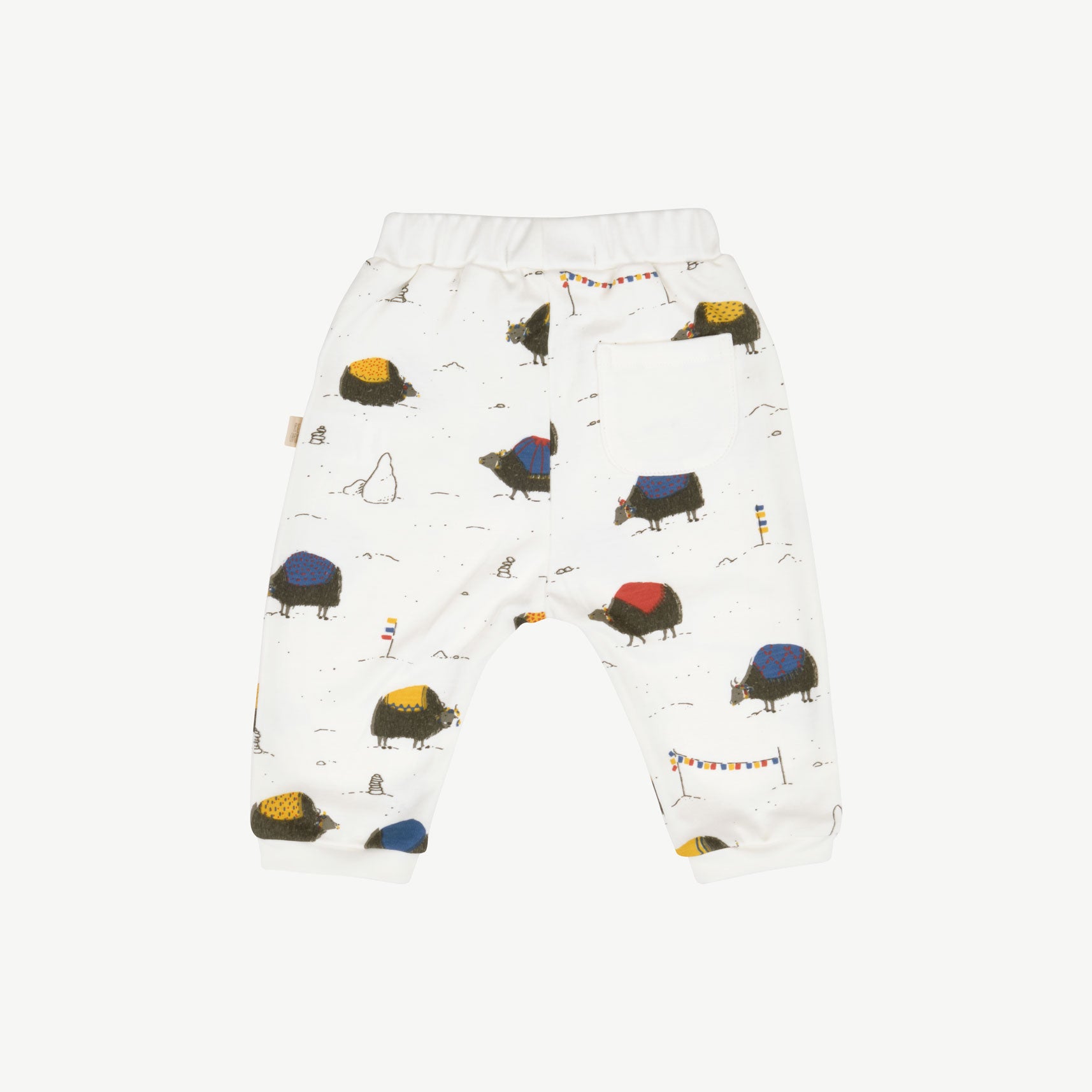 'yak's journey' ecowhite baggy pants