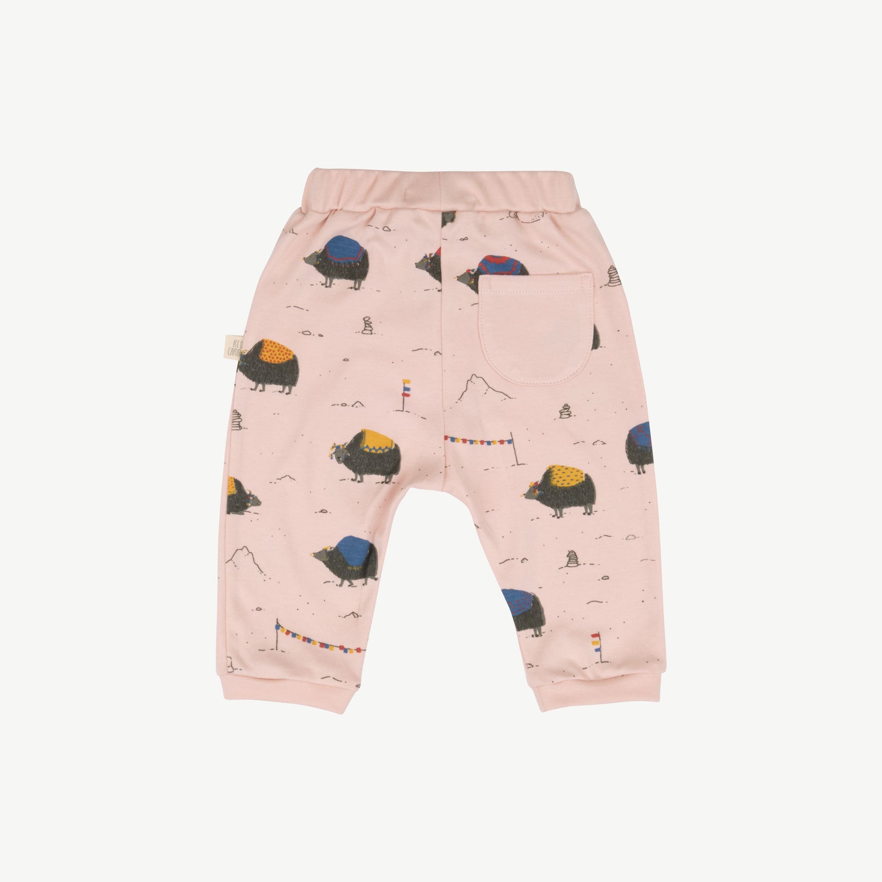 'yak's journey' peach whip baggy pants