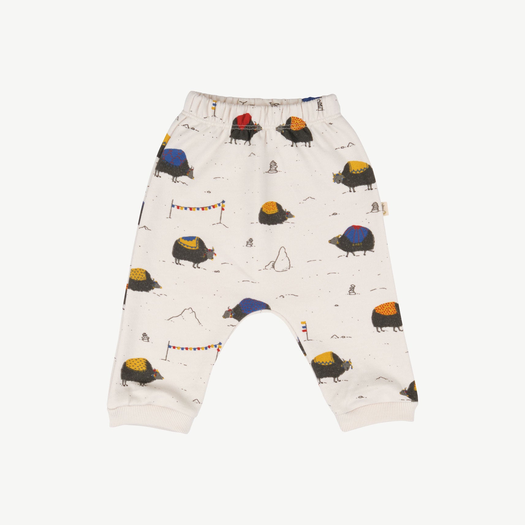 'yak's journey' white sand joggers