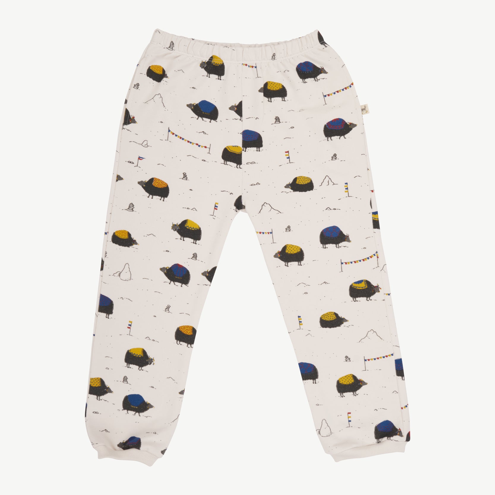 'yak's journey' white sand joggers