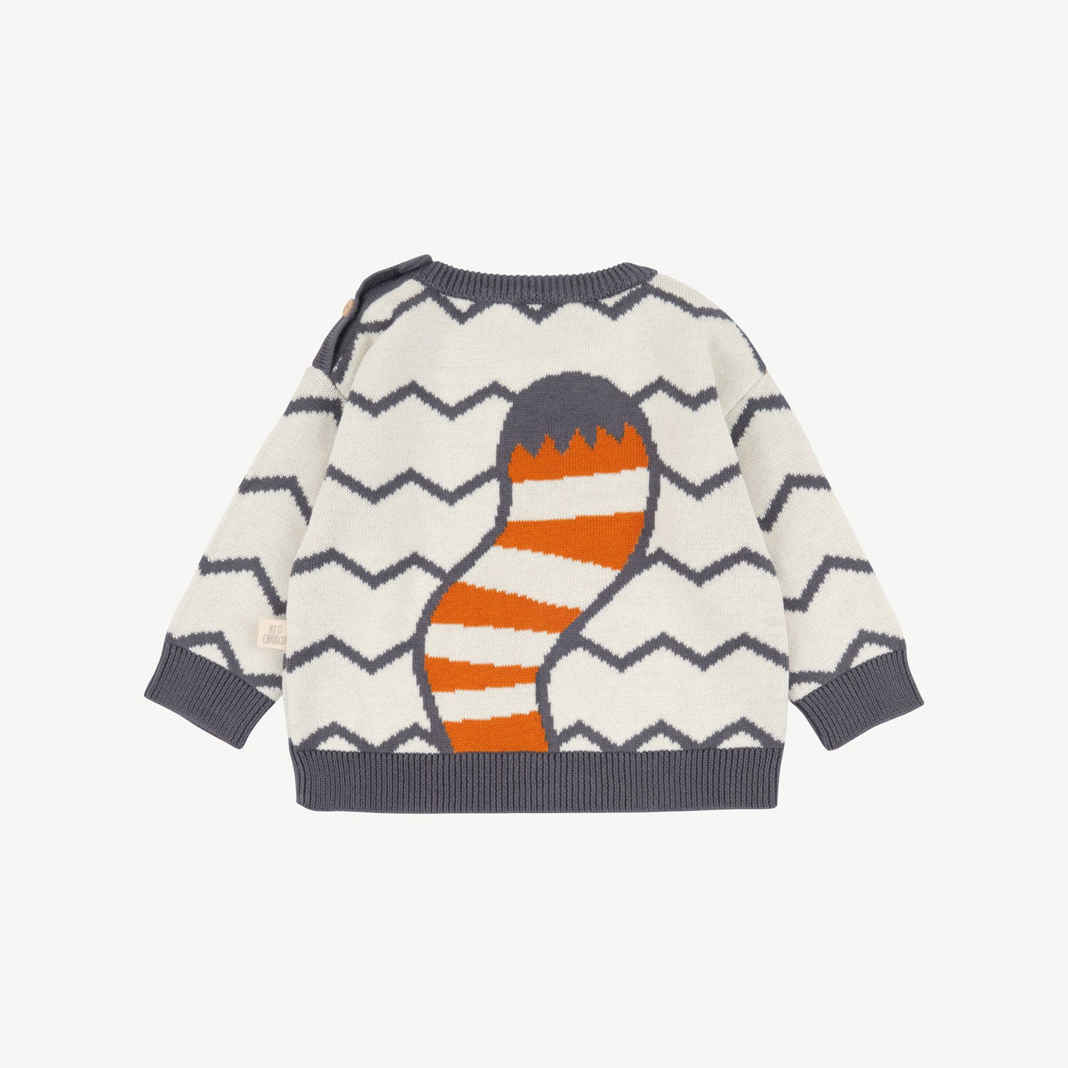 'grr panda' multi charcoal gray knit sweater