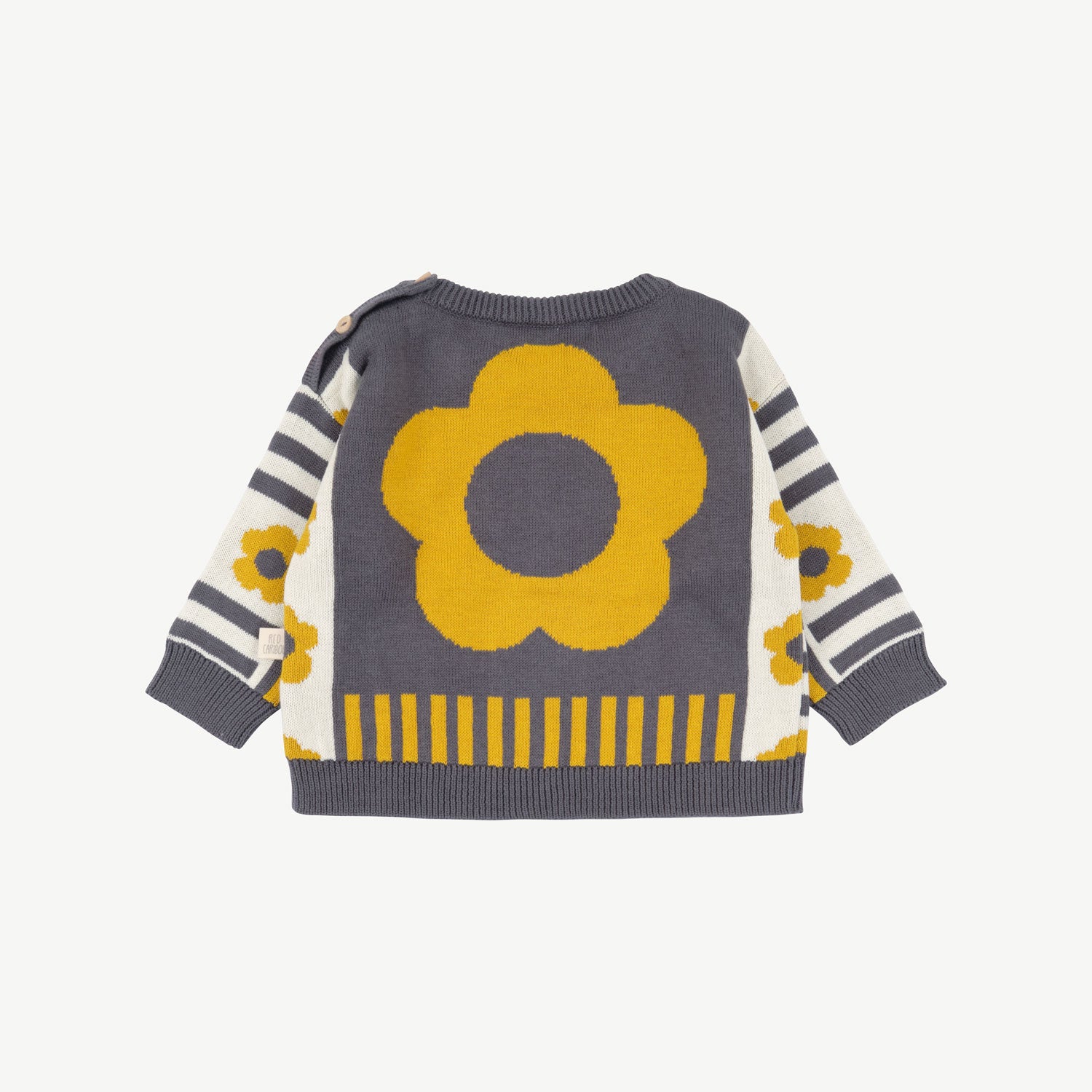 'steady yak' multi charcoal gray knit sweater