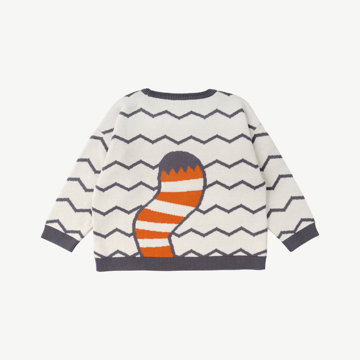 'grr panda' multi charcoal gray knit sweater