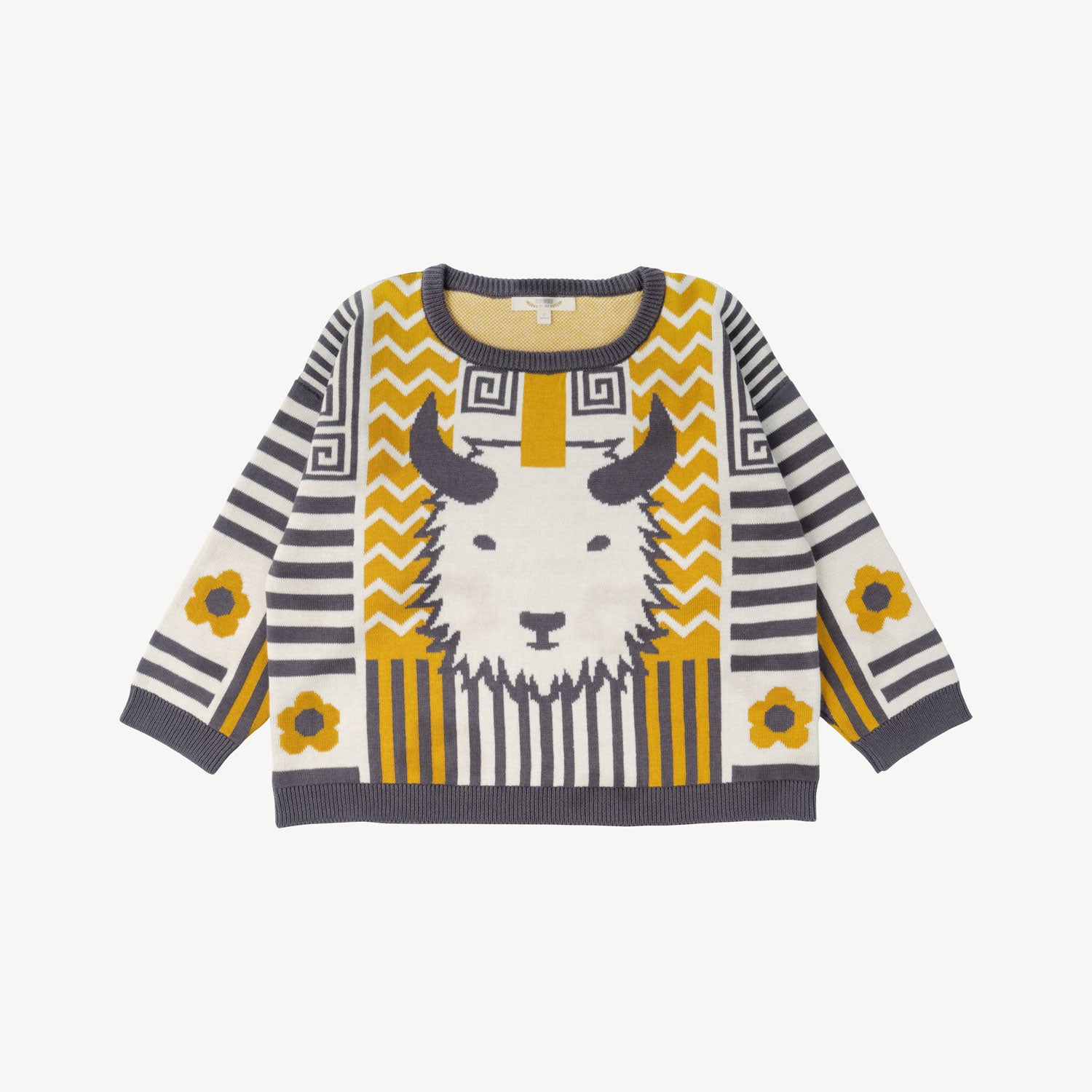 'steady yak' multi charcoal gray knit sweater