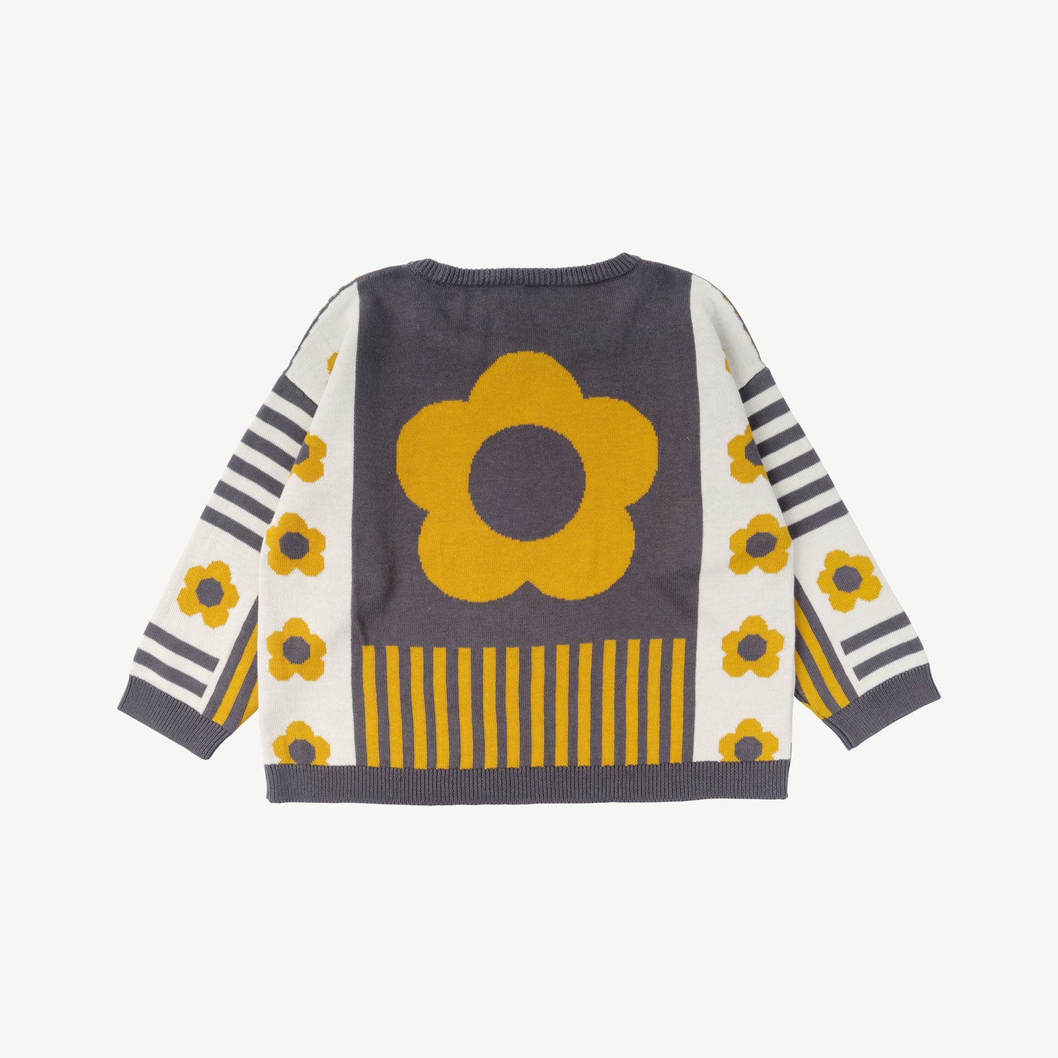 'steady yak' multi charcoal gray knit sweater