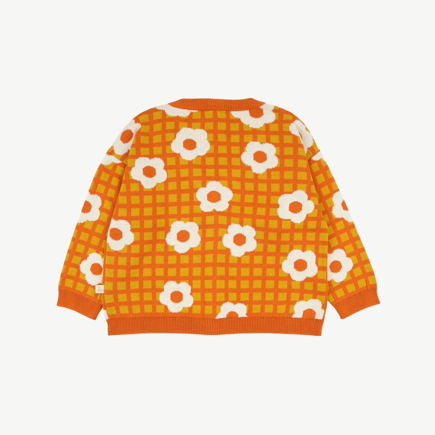 'winter flora' multi rust knit cardigan