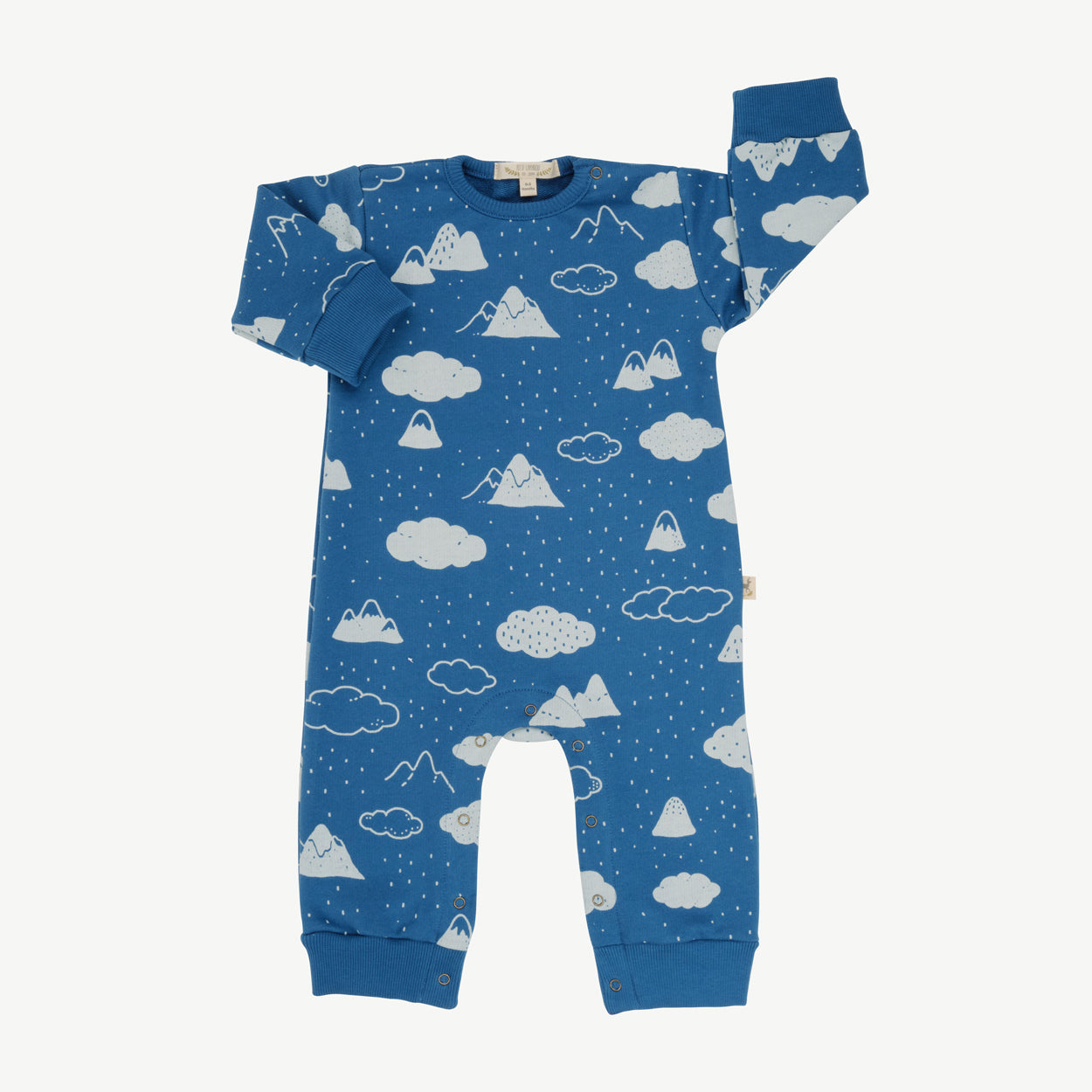 'amongst the clouds' dark blue terry jumpsuit