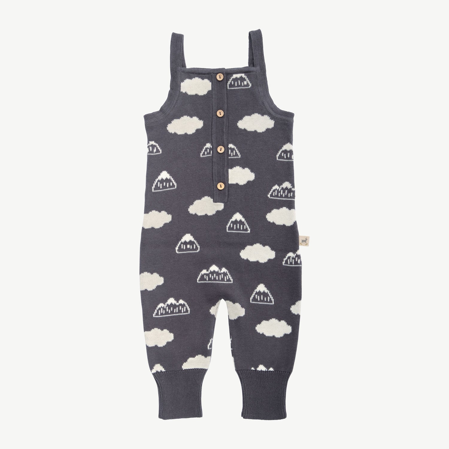 'mountain's view' charcoal gray knit jumpsuit