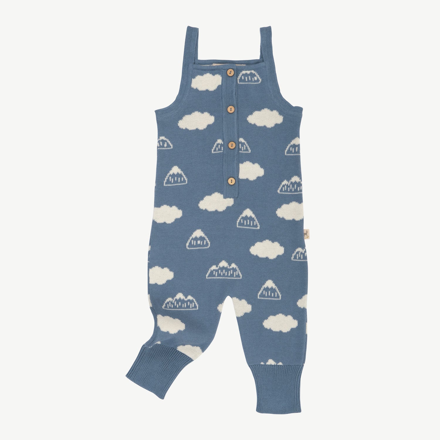 'mountain's view' blue mirage knit jumpsuit