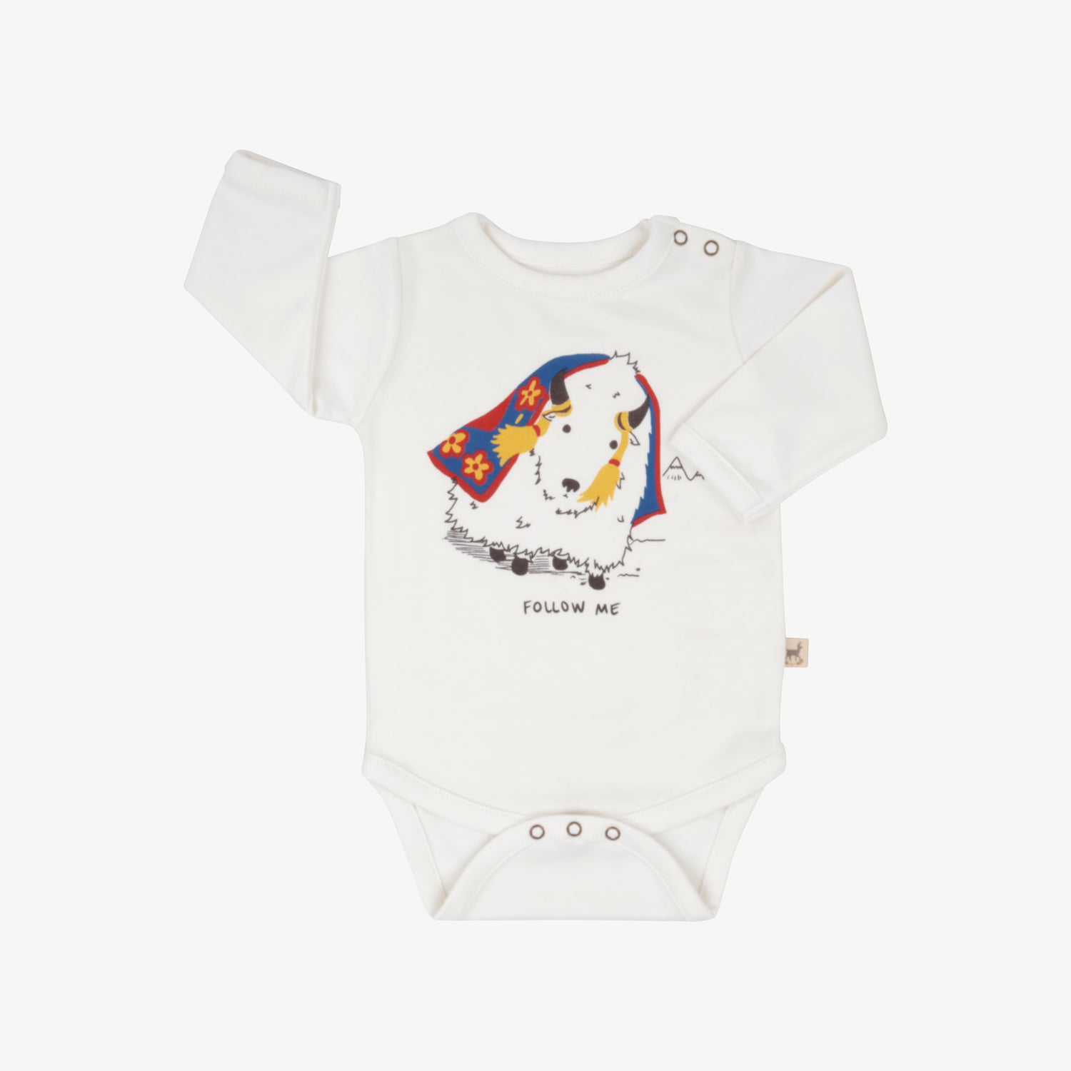 'follow me' ecowhite onesie
