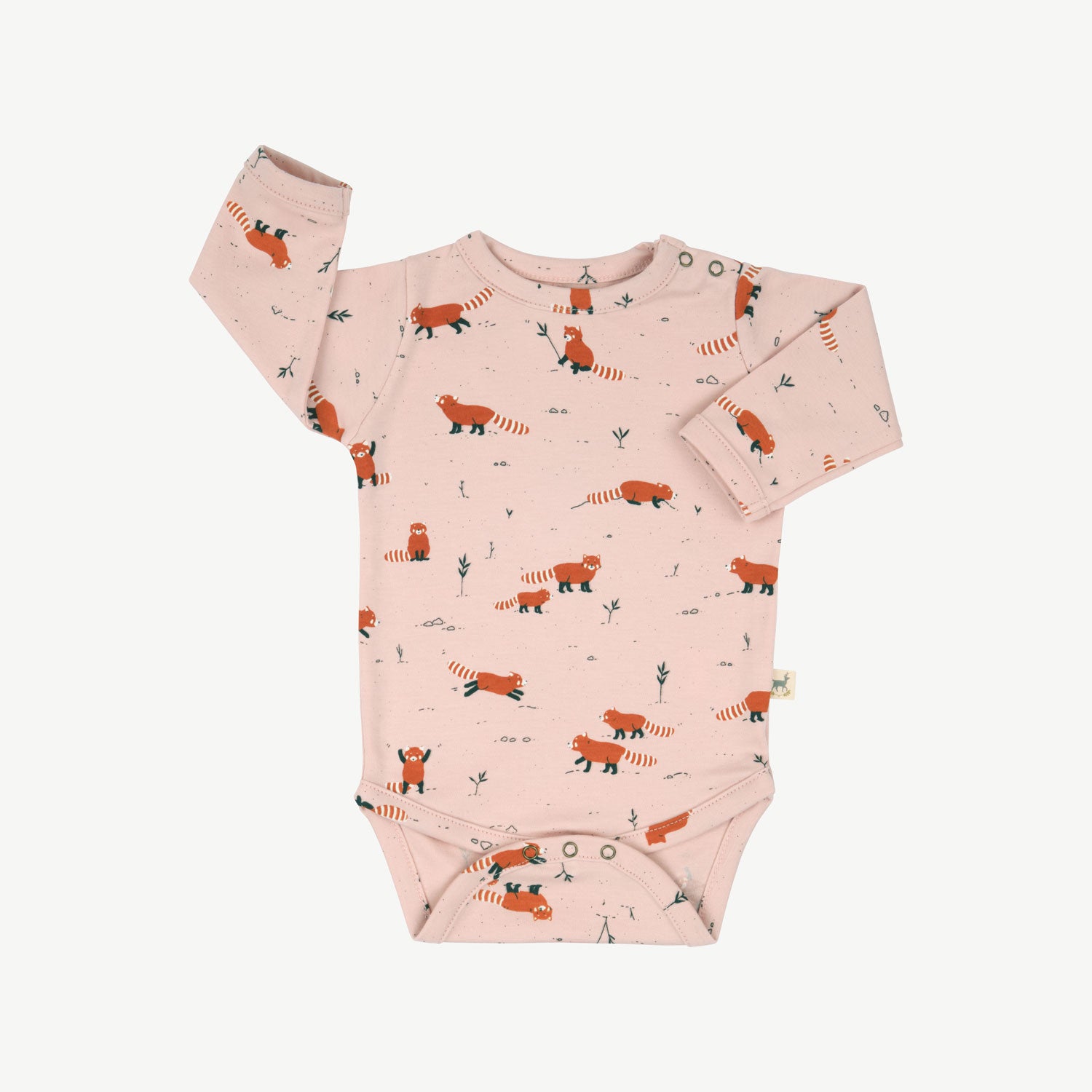 'joyfull panda' peach whip onesie