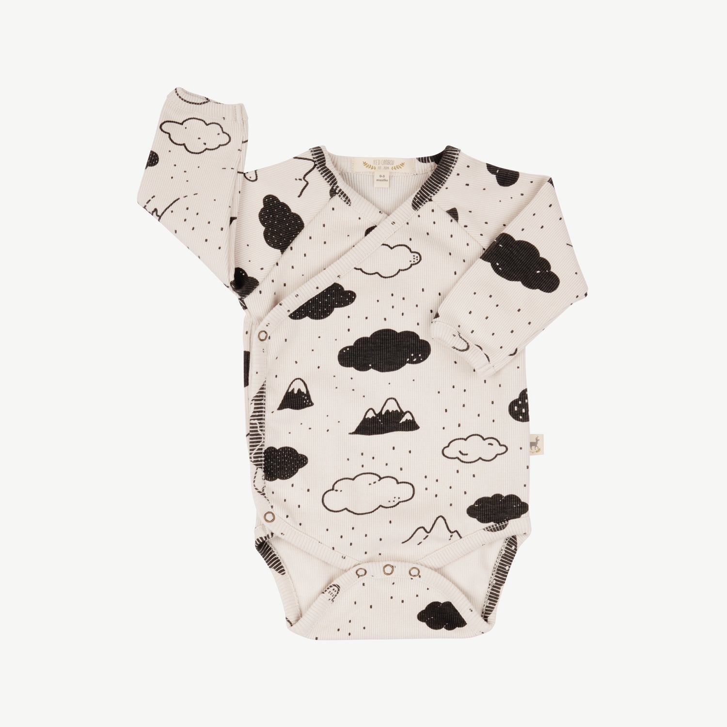 'amongst the clouds' white sand rib onesie