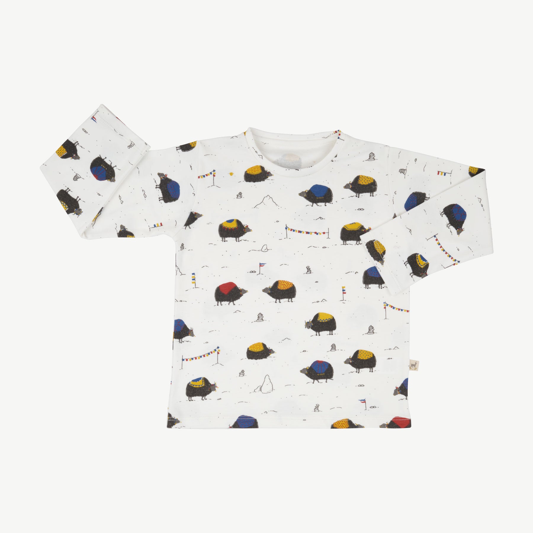 'yak's journey' ecowhite t-shirt