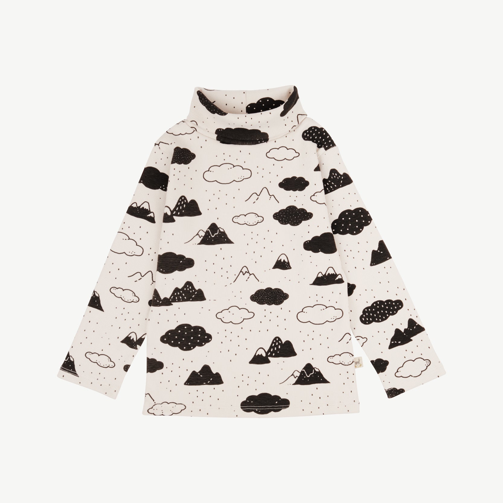 'amongst the clouds' white sand turtleneck top