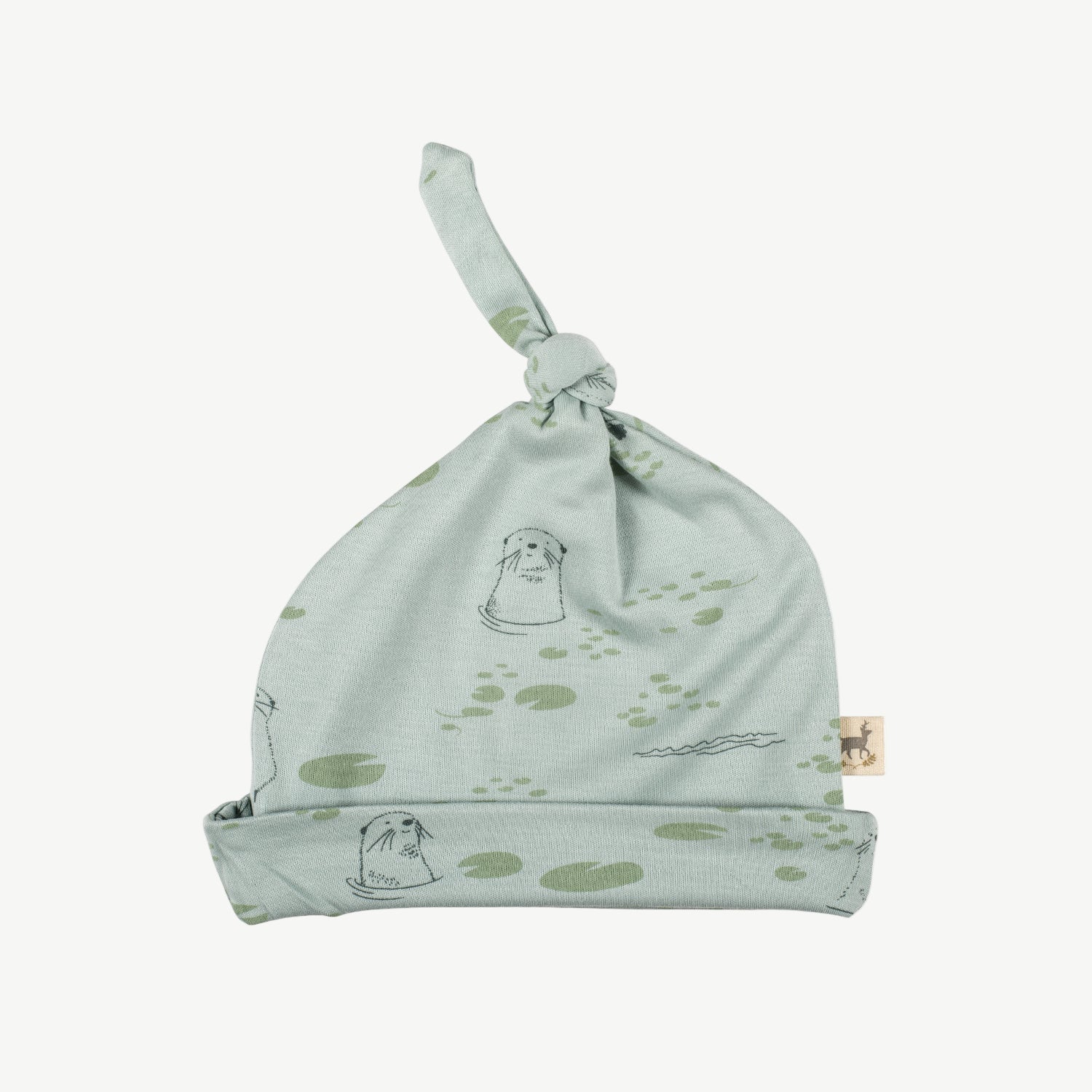 Knotted Beanie - Pond Otter Blue Glass