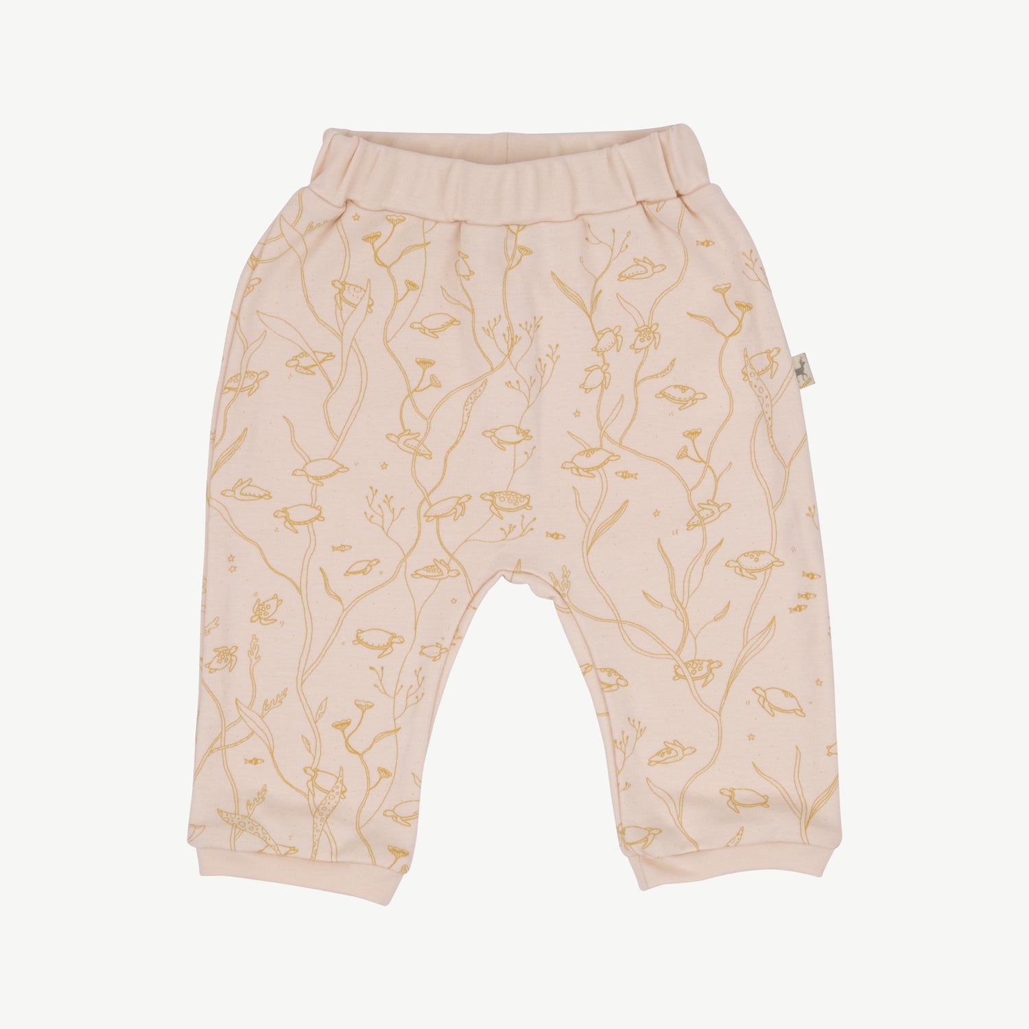 'sea turtles' silver peony basic pants