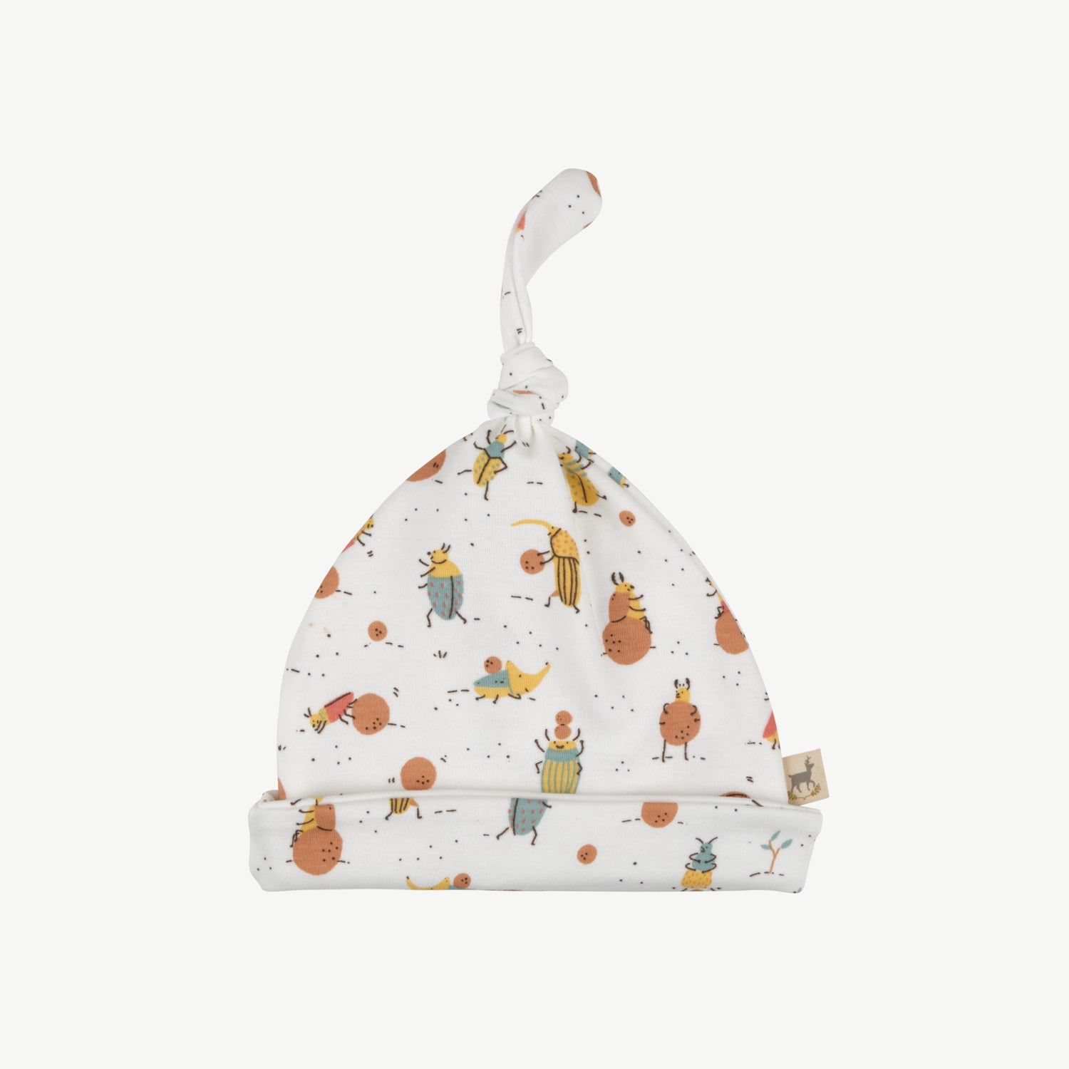 'juggling beetles' ivory beanie