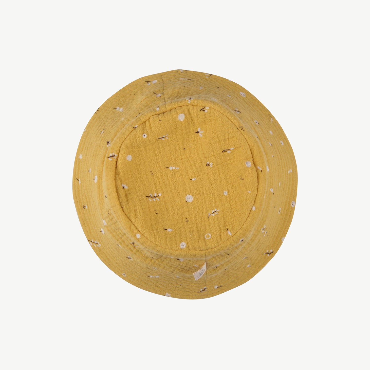 'dusty bloom' amber yellow muslin hat