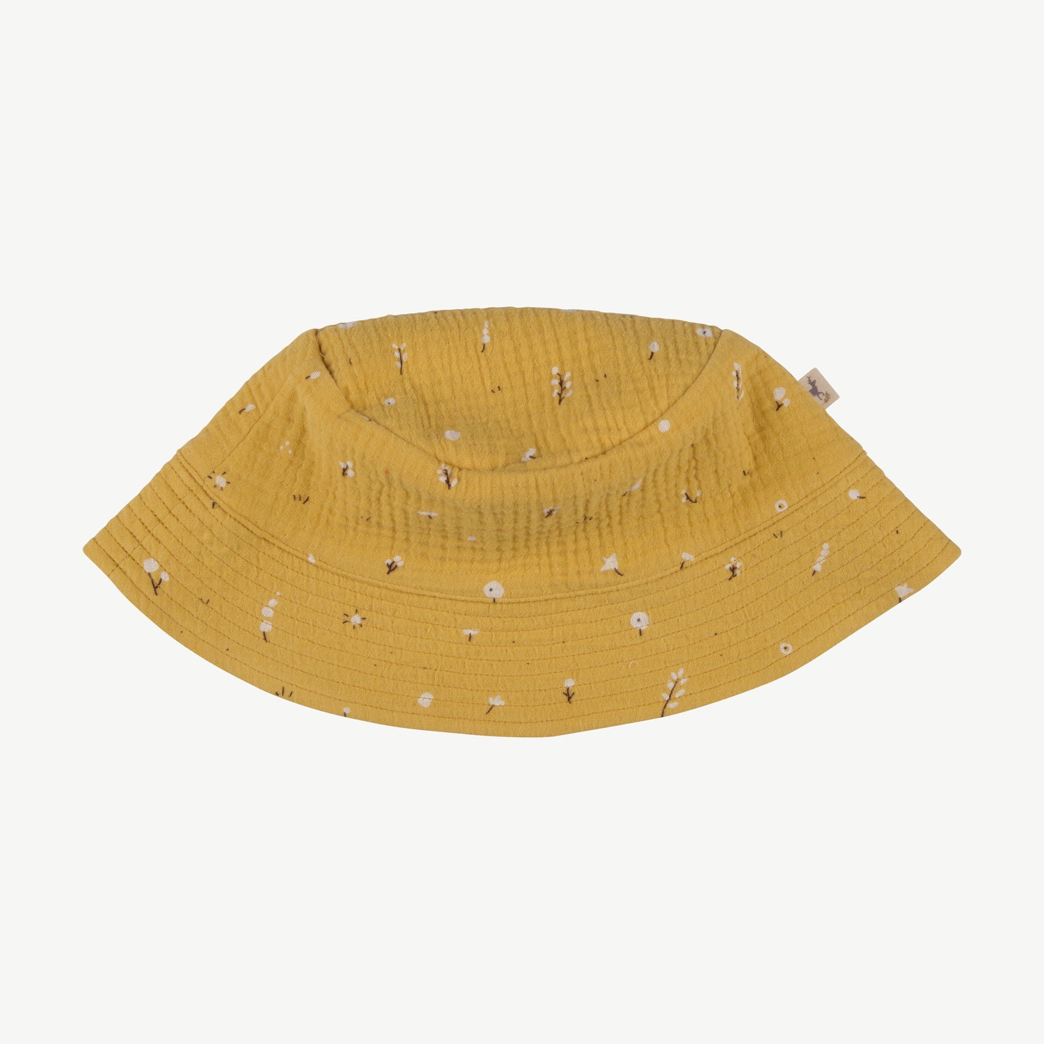 'dusty bloom' amber yellow muslin hat