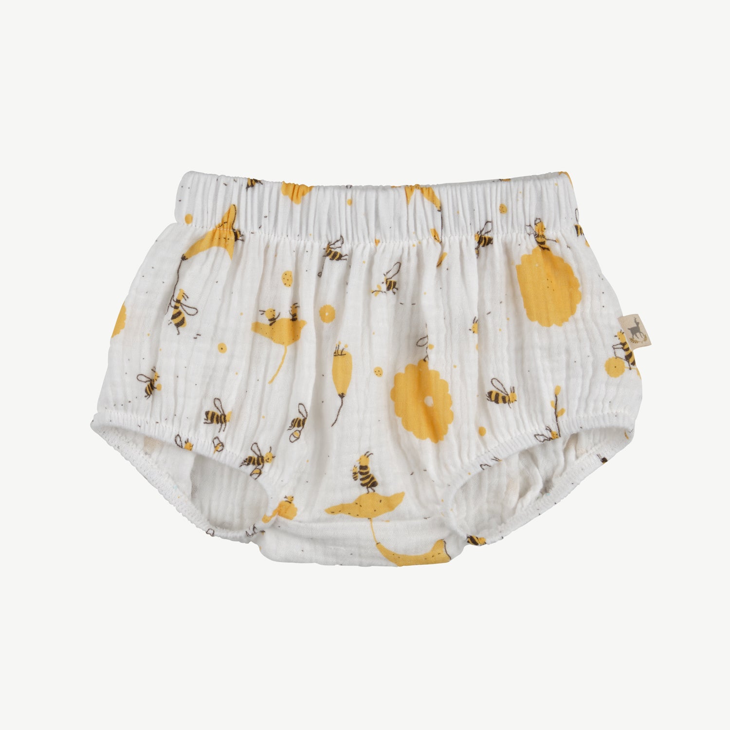 'buzzy bees' ivory muslin bloomer
