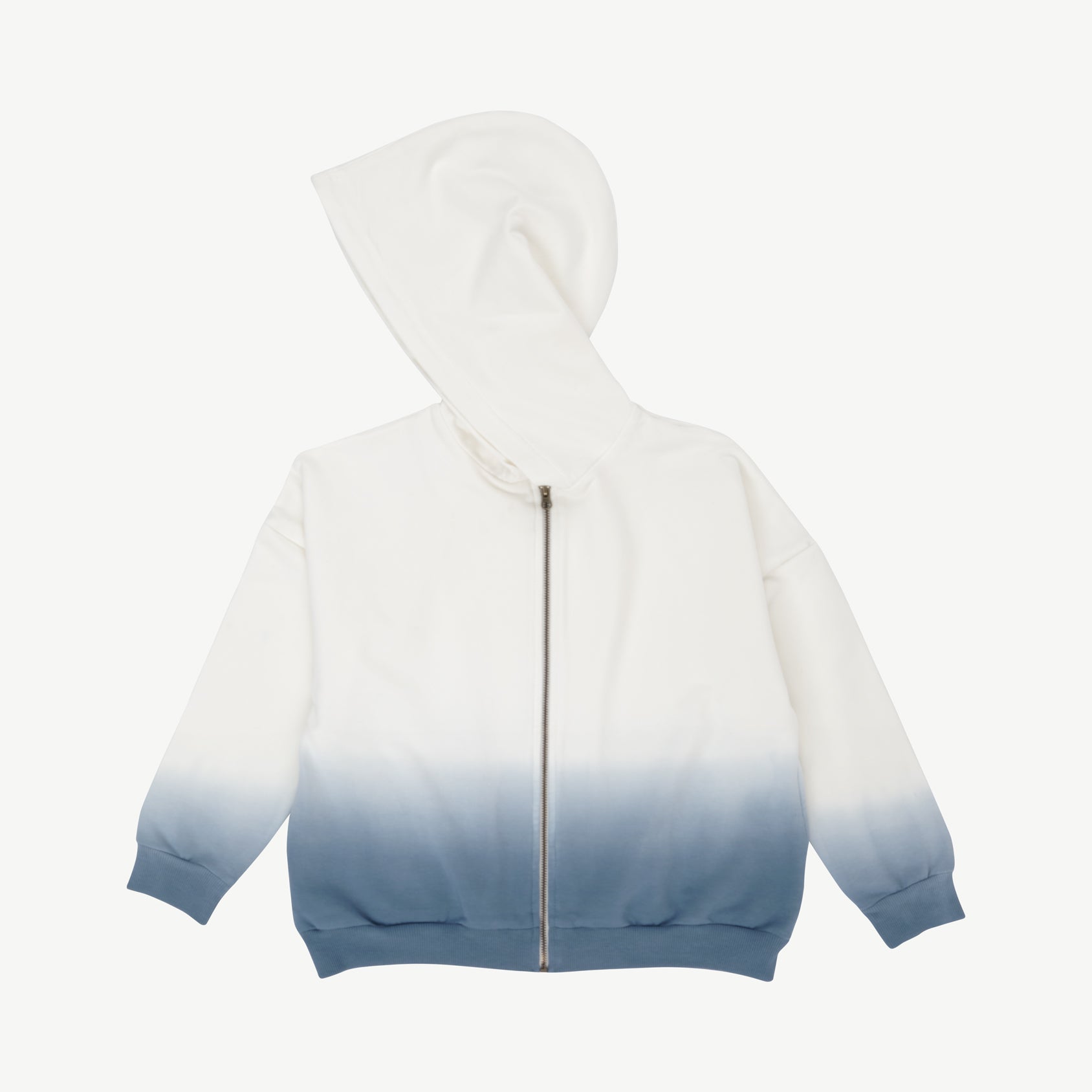dip dye china blue hoodie