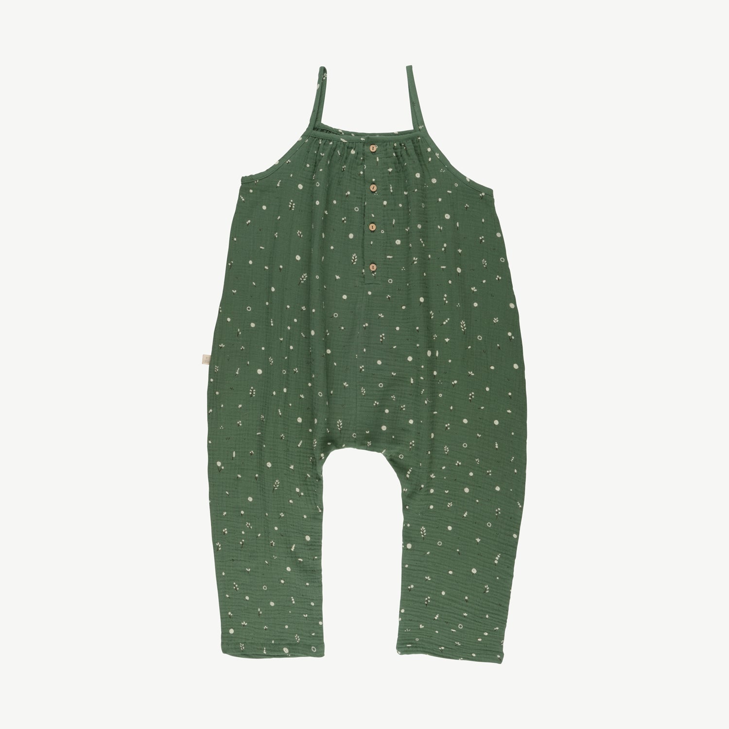 'dusty bloom' vineyard green muslin jumpsuit