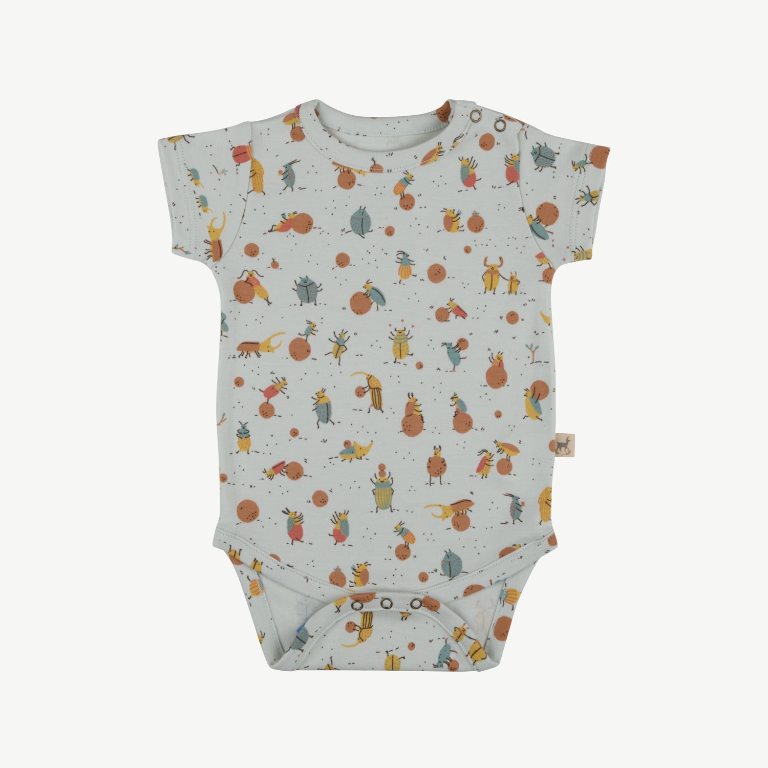 'juggling beetles' sky splash short sleeve onesie