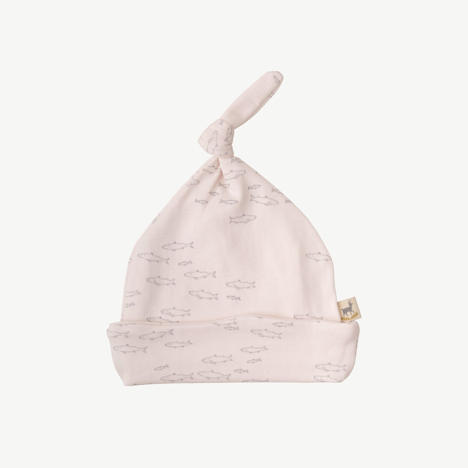 'schooling fish' heavenly pink knotted beanie