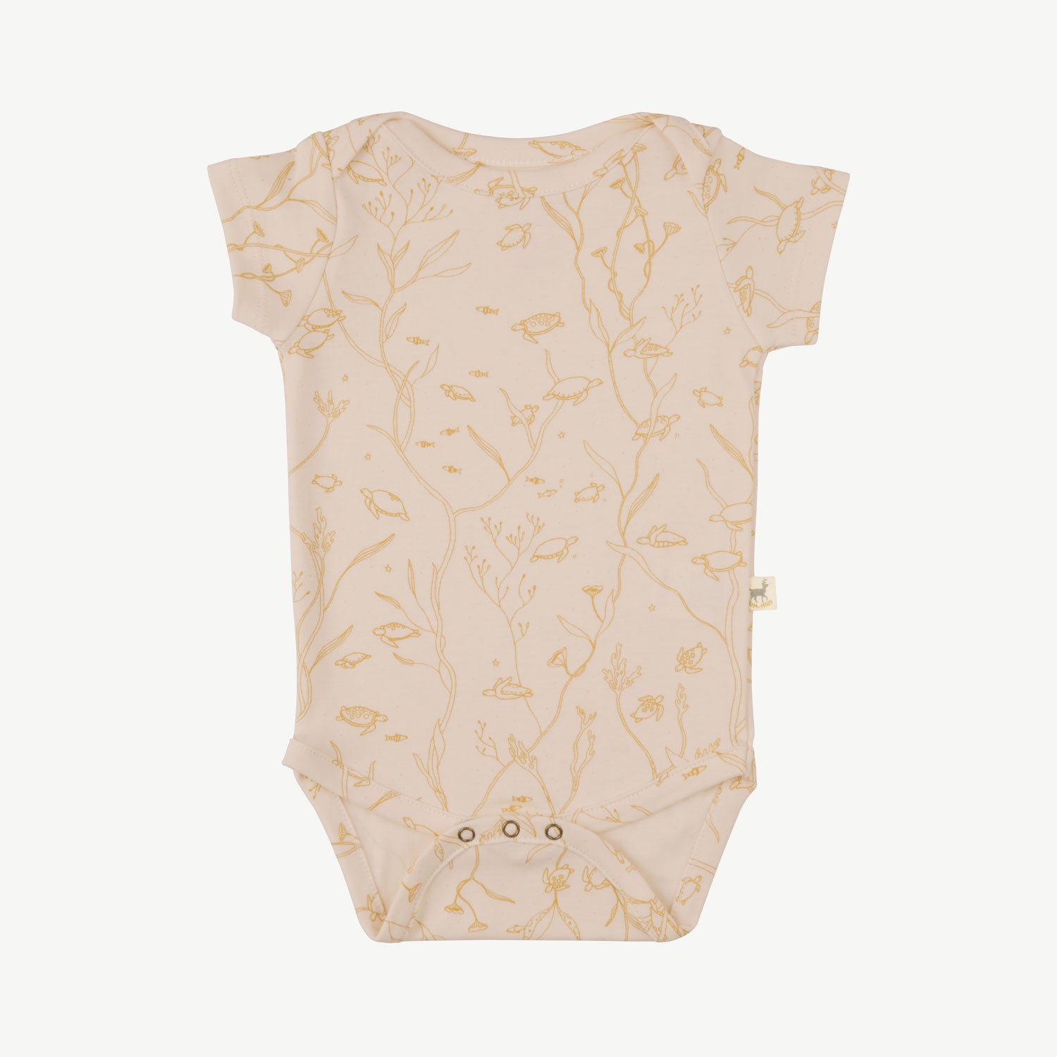 'sea turtles' silver peony onesie