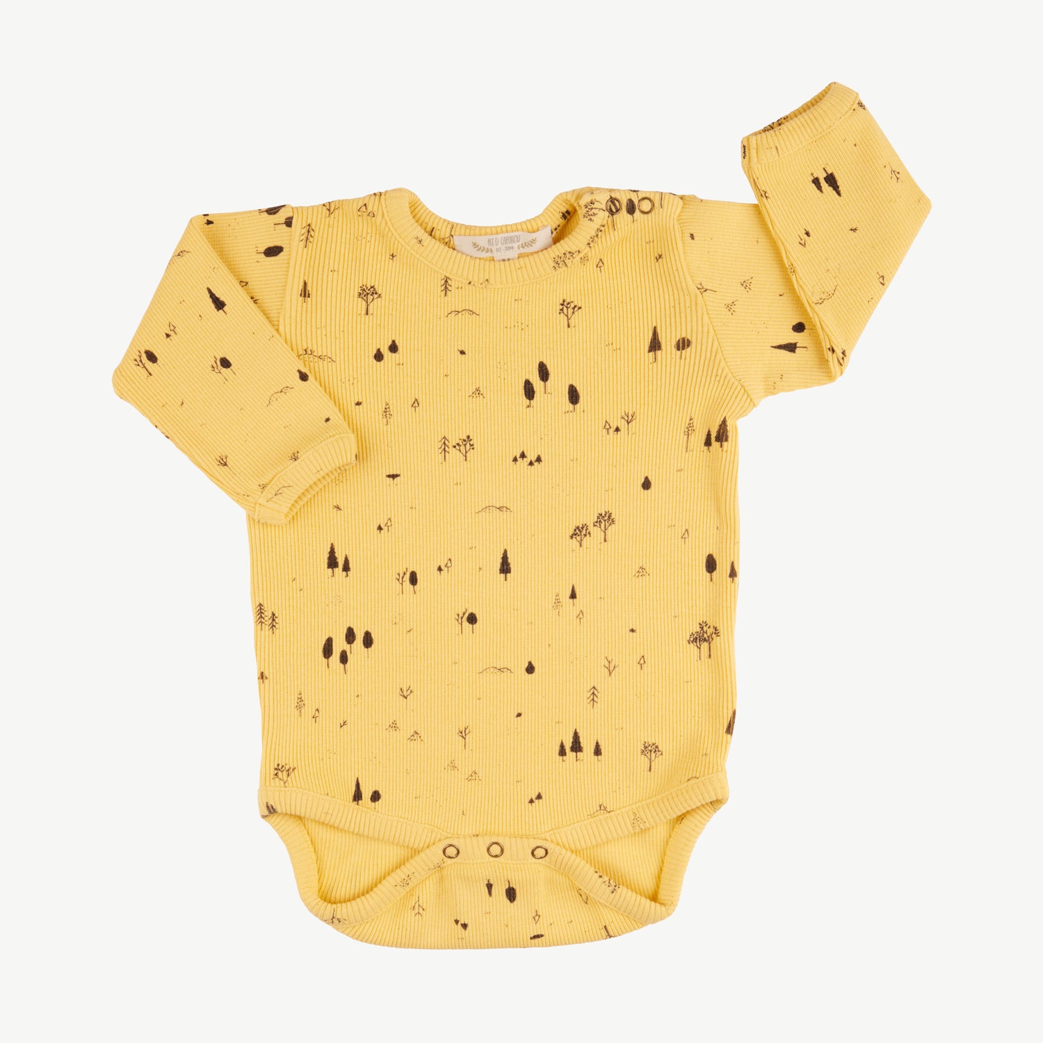 'the woods' cornsilk rib onesie