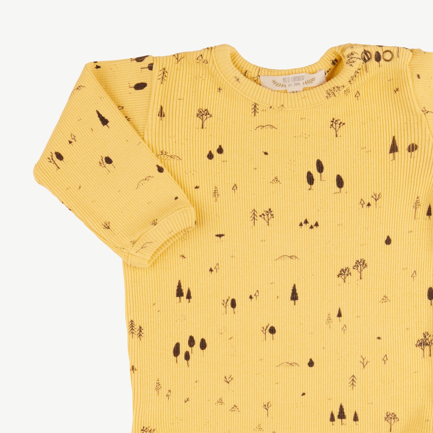 'the woods' cornsilk rib onesie