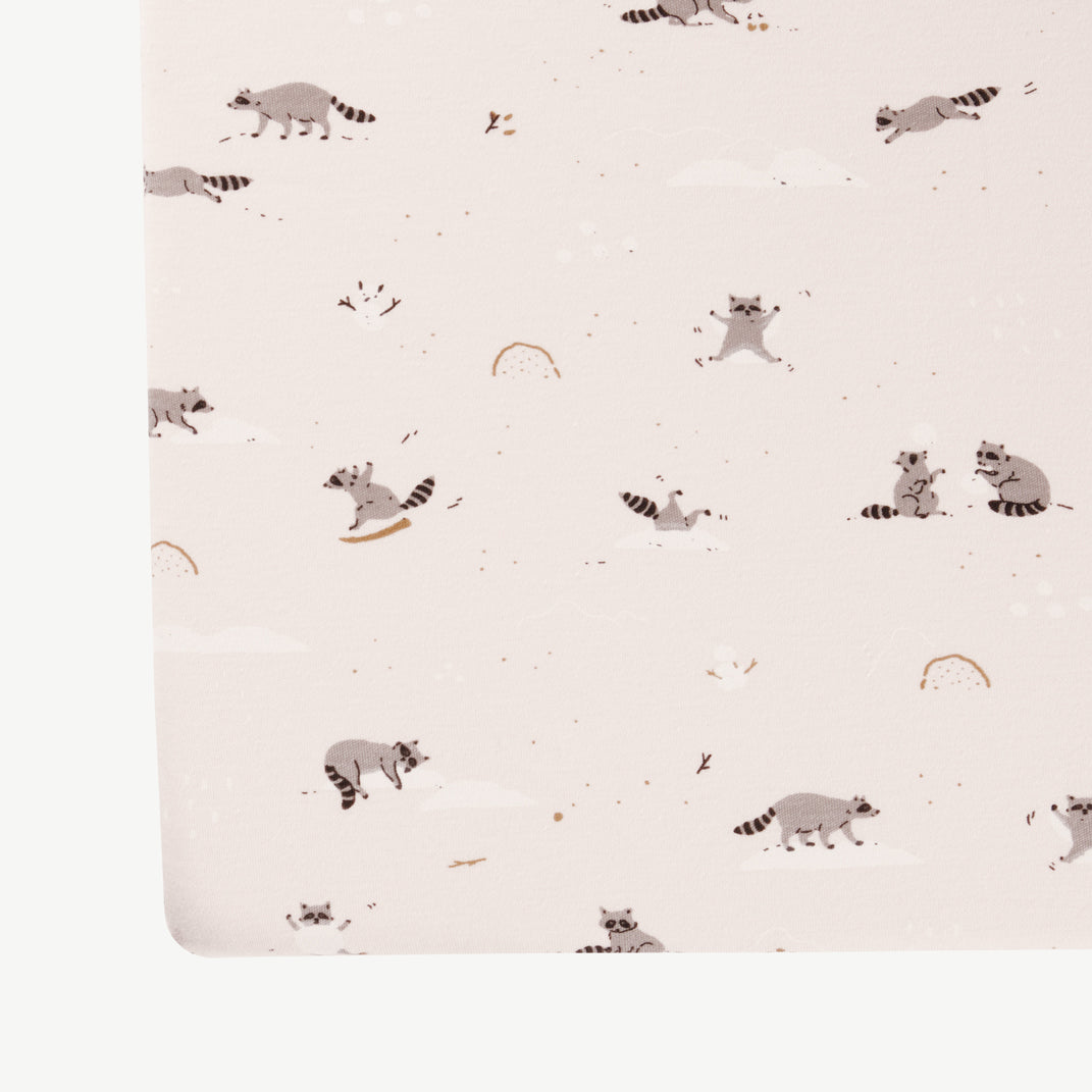 'frolicsome raccoons' pearl cribsheet