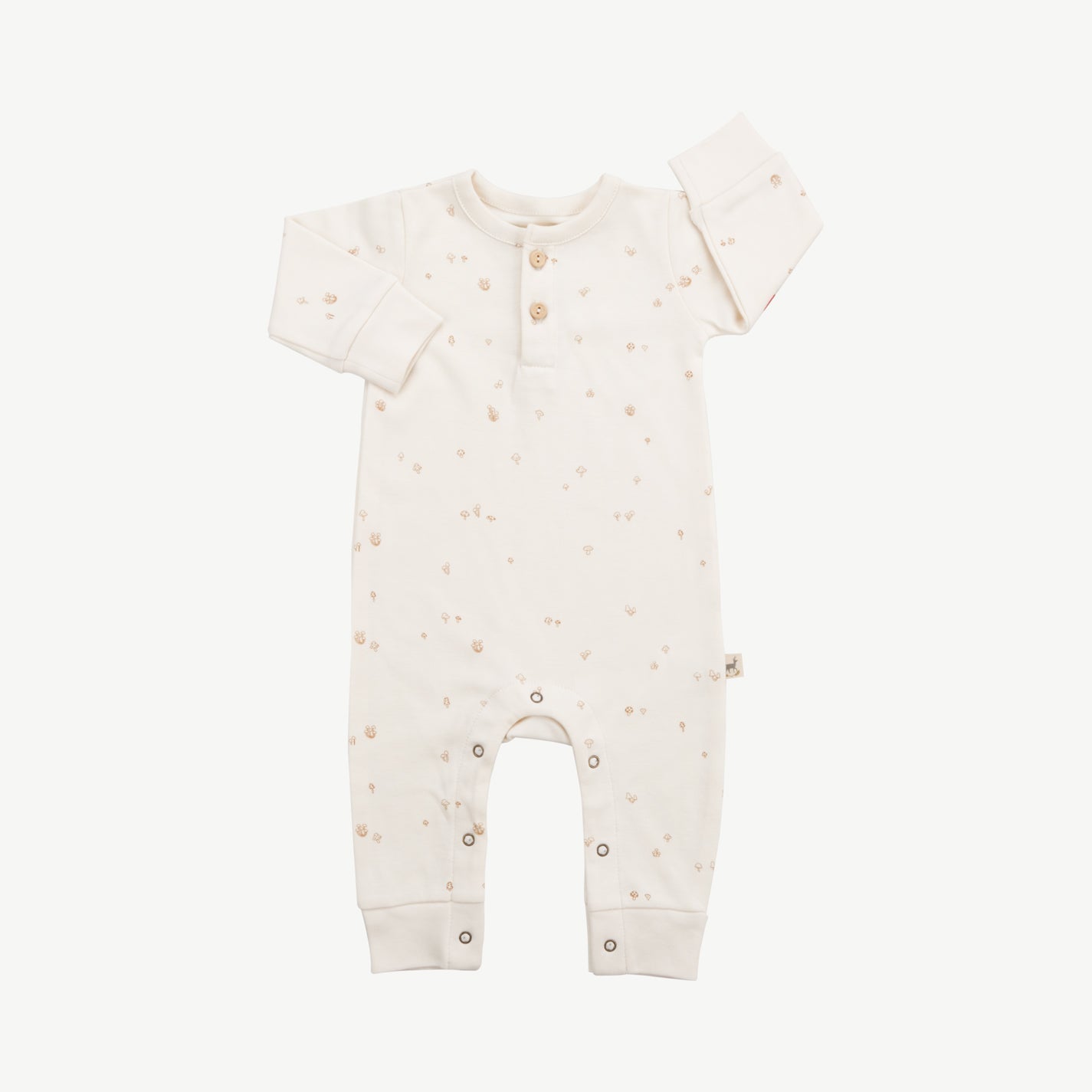 Buttons Jumpsuit - Mushrooms Ivory