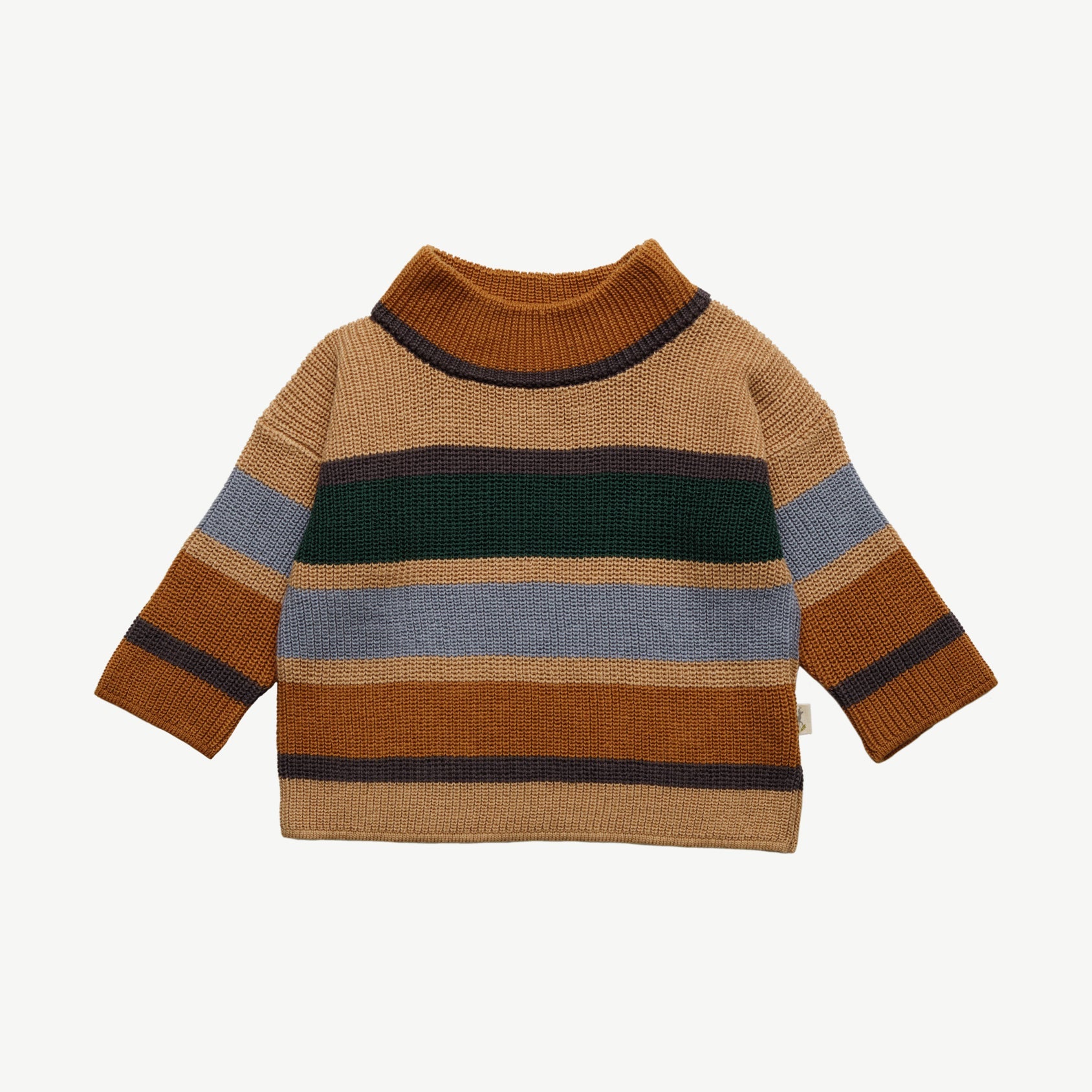 Knit Oversized Sweater - Stripped Copper