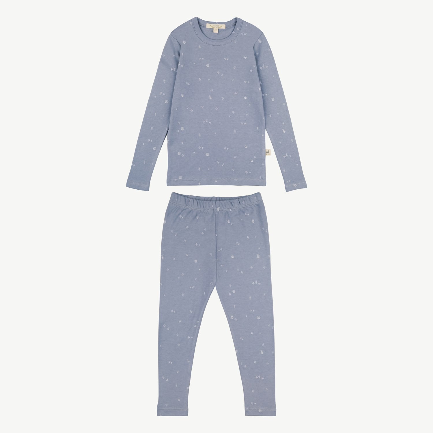 Set: Long Sleeve T-shirt + Leggings 
 - Mushrooms Slate Gray