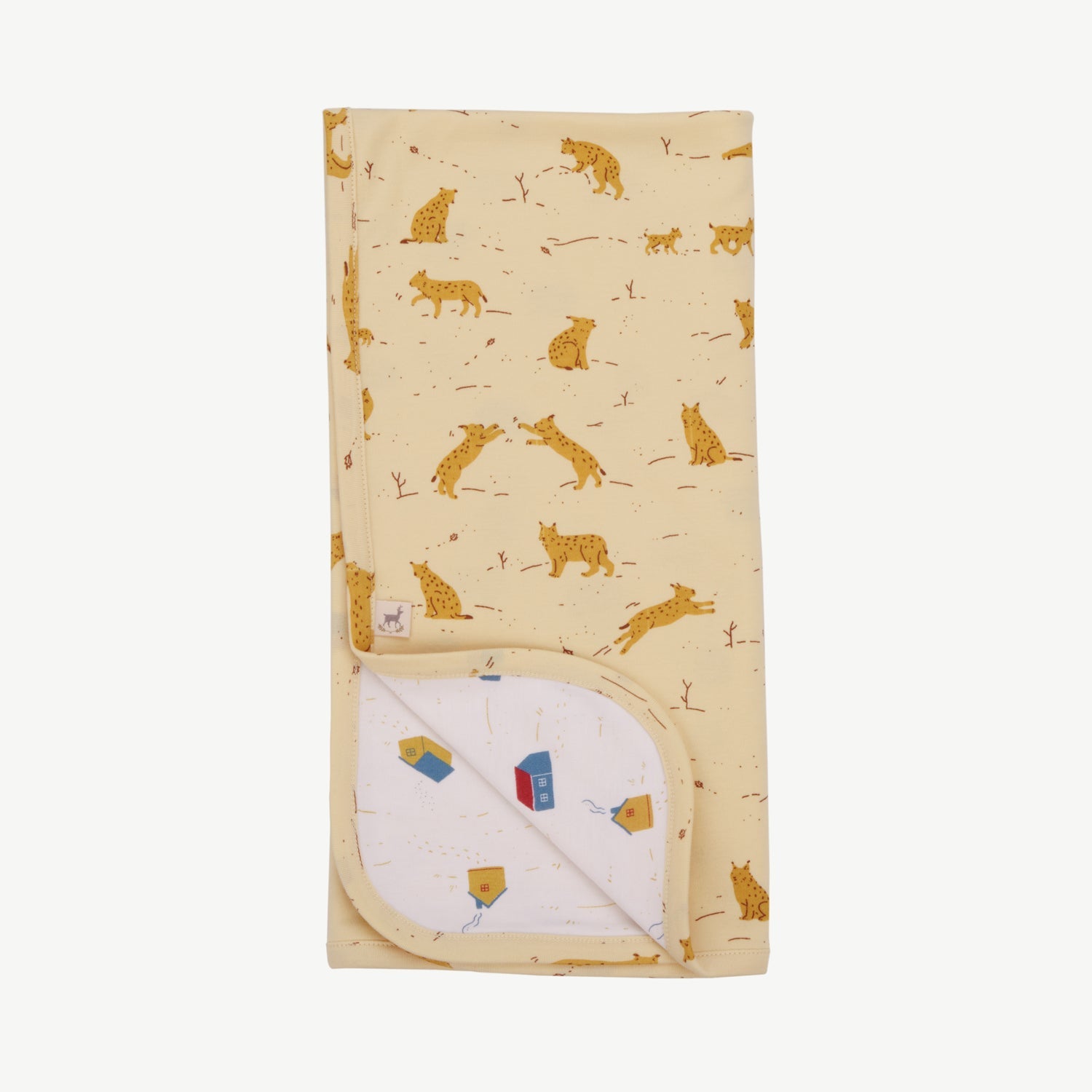 Reversible Blanket - Wildcat Wonderland Light Lemon