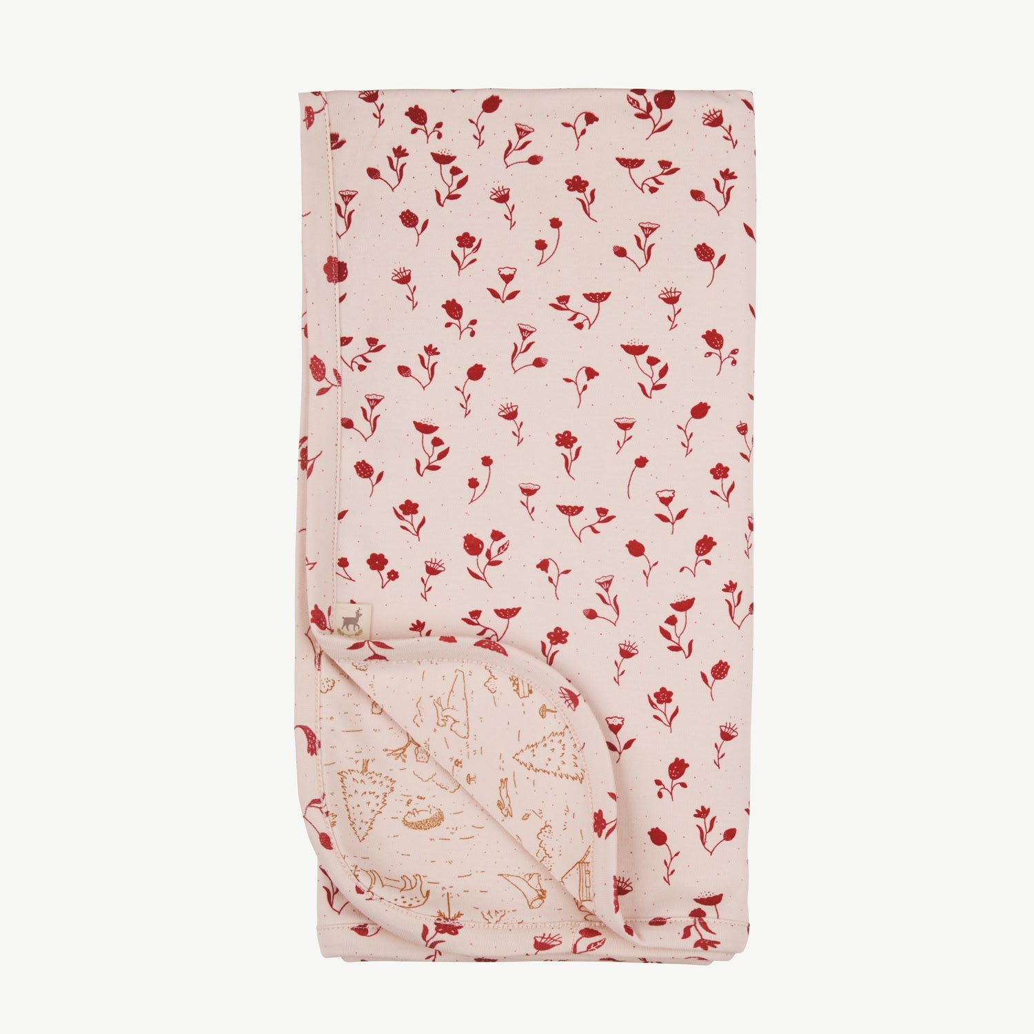 Double-sided Blanket - Floral Whispers Soft Peach