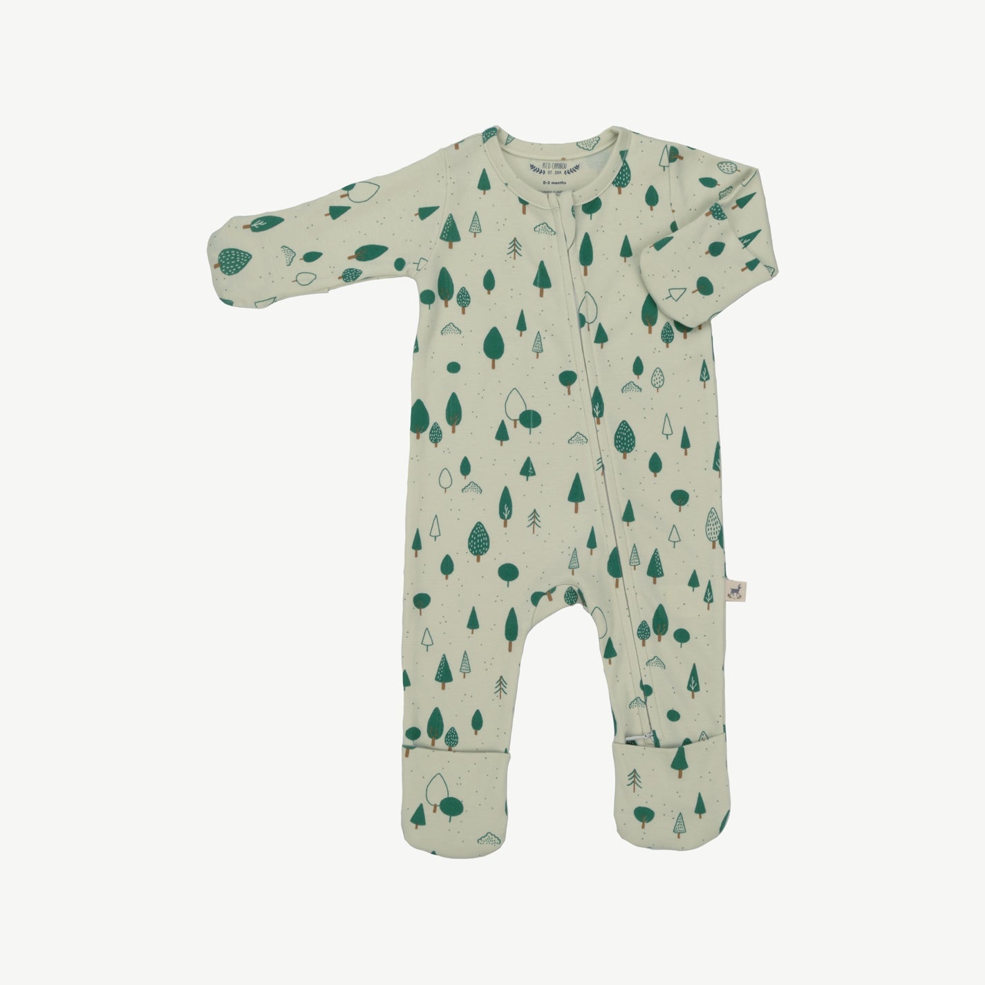 Zippered Jumpsuit - Wintergreen Mint Cream