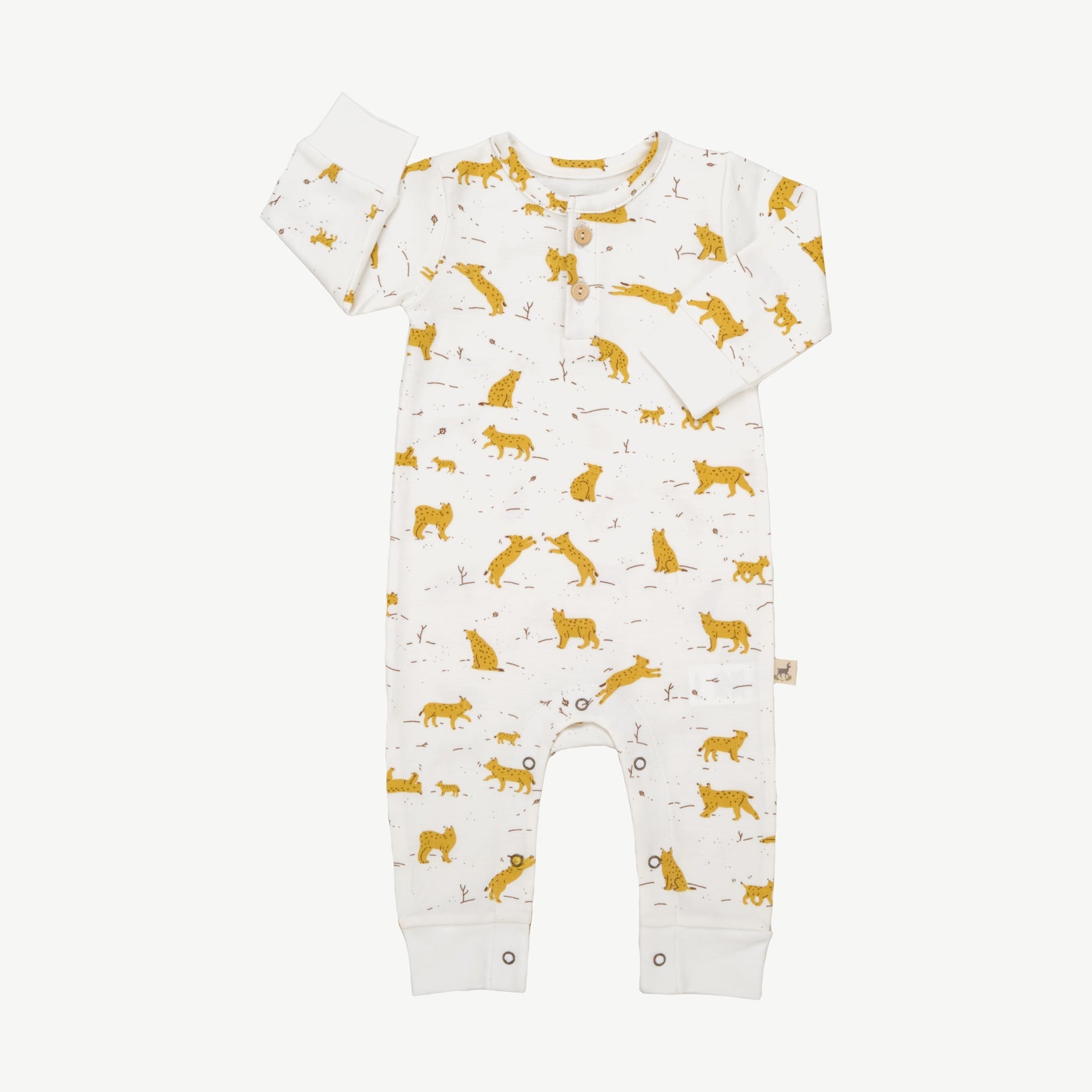 Buttons Jumpsuit - Wildcat Wonderland Ivory