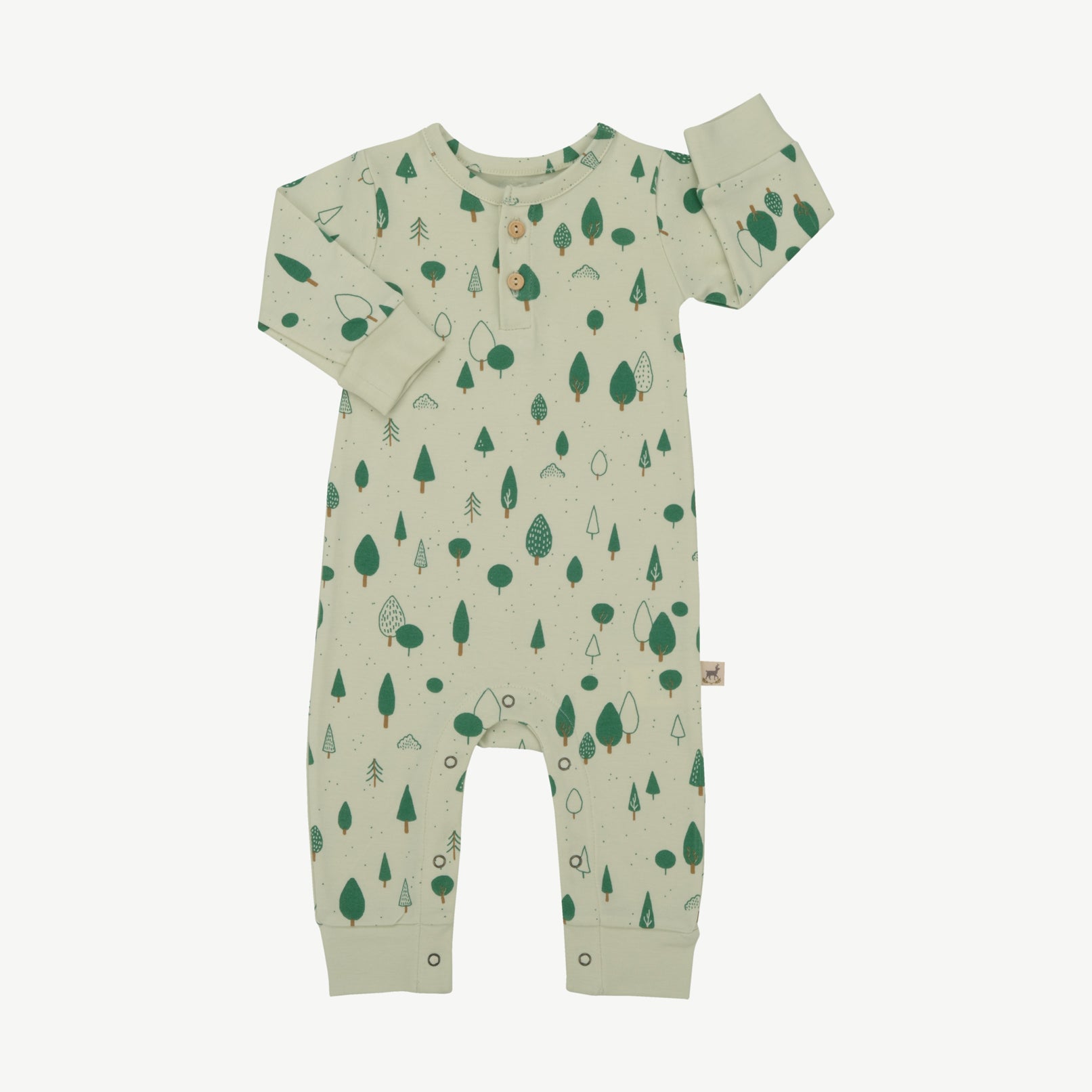 Buttons Jumpsuit - Wintergreen Mint Cream