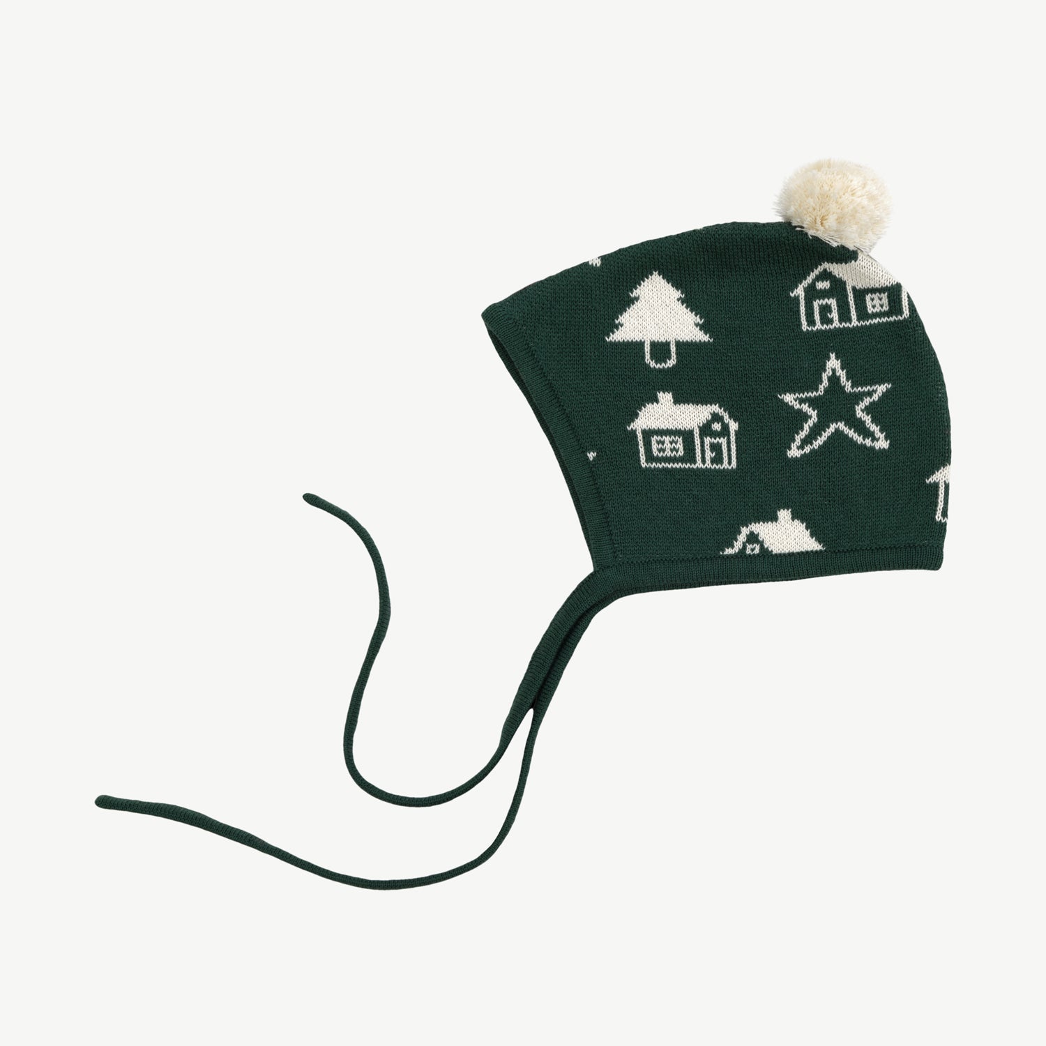 Knit Bonnet - Starlit Forest Dark Green