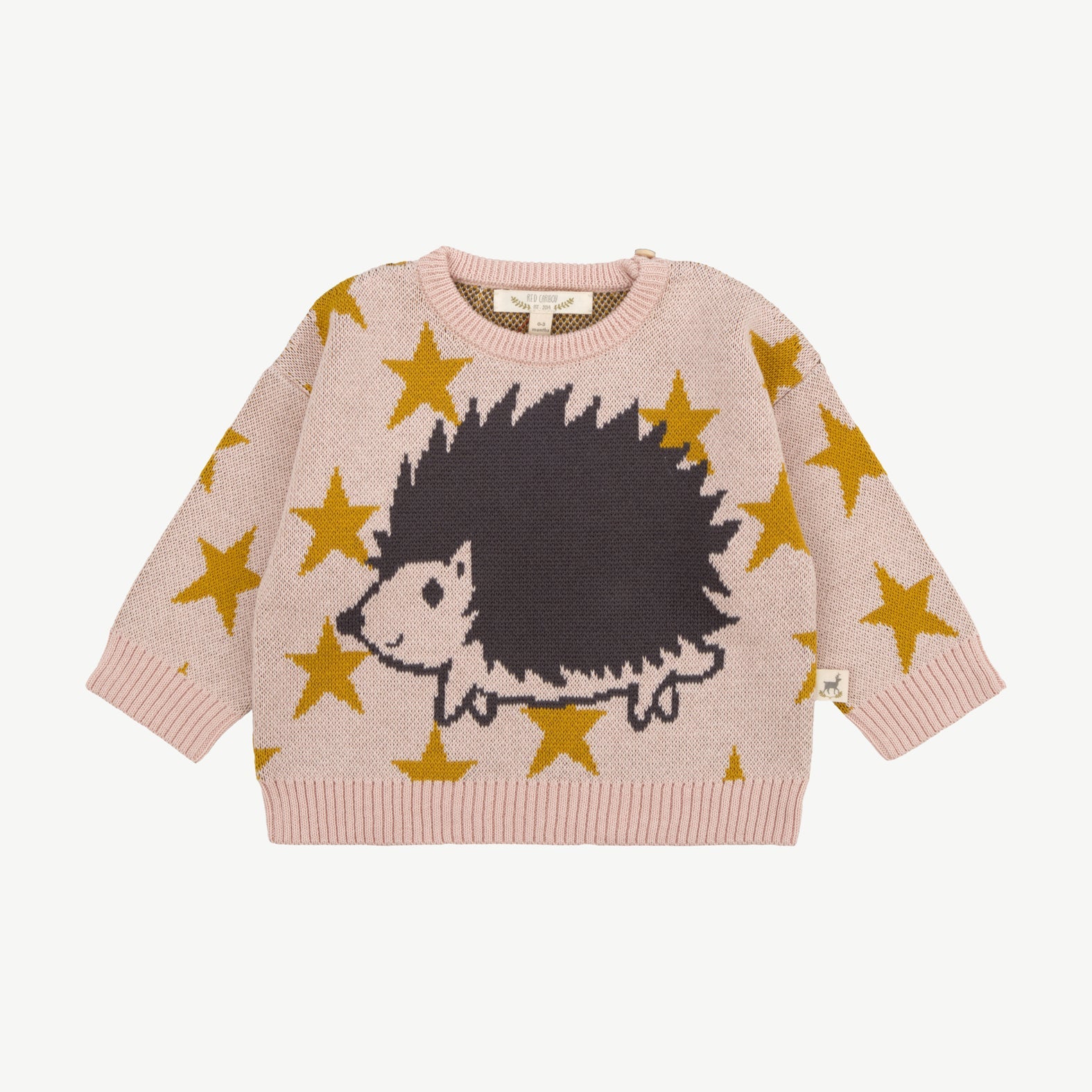 Knit Sweater - Woodland Hedgies Light Pink