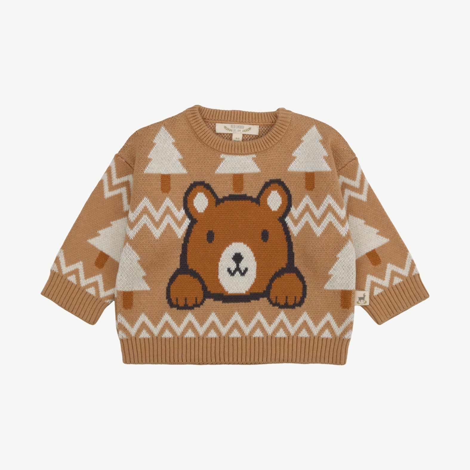 Knit Sweater - Cozy Bears Copper