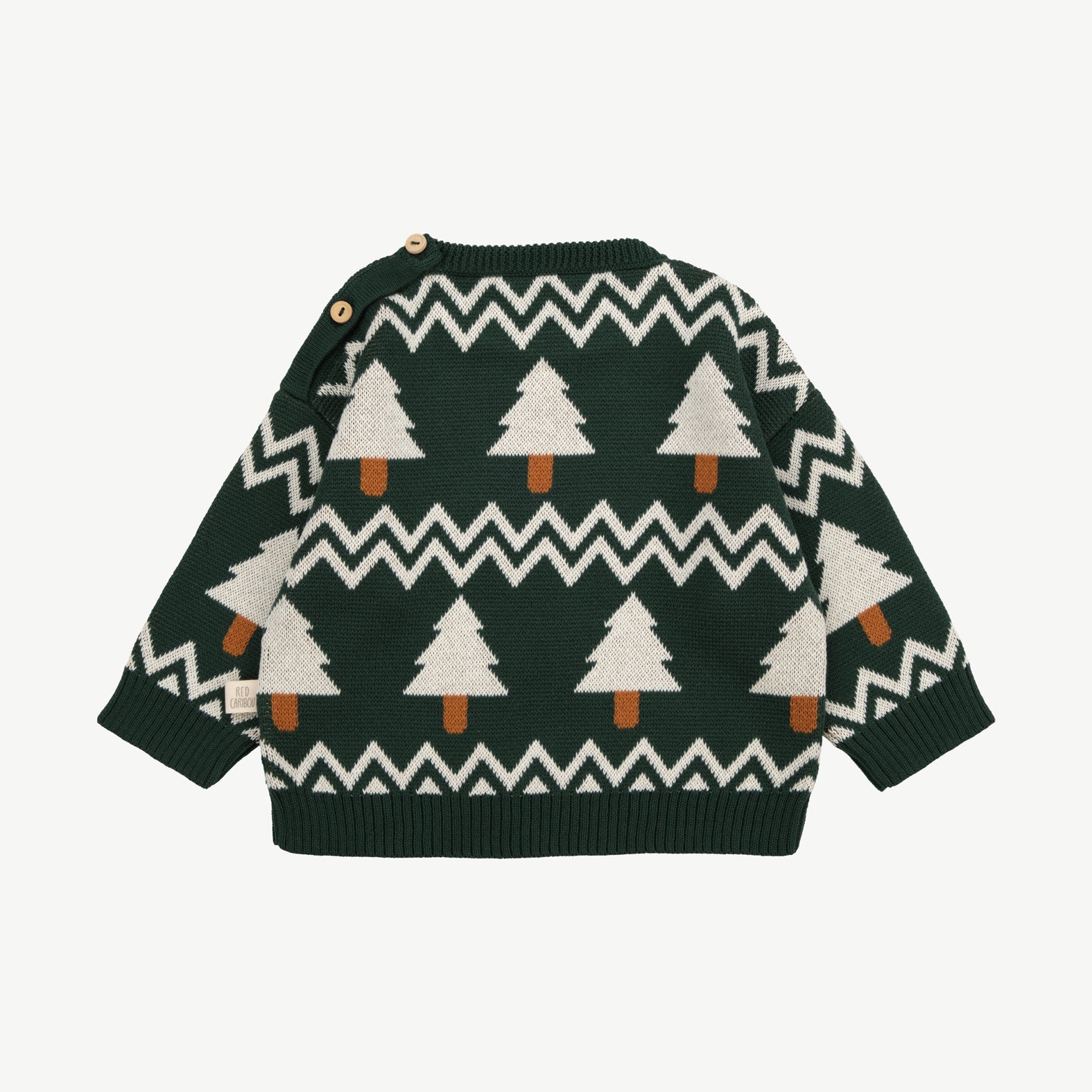 Knit Sweater - Cozy Bears Dark Green