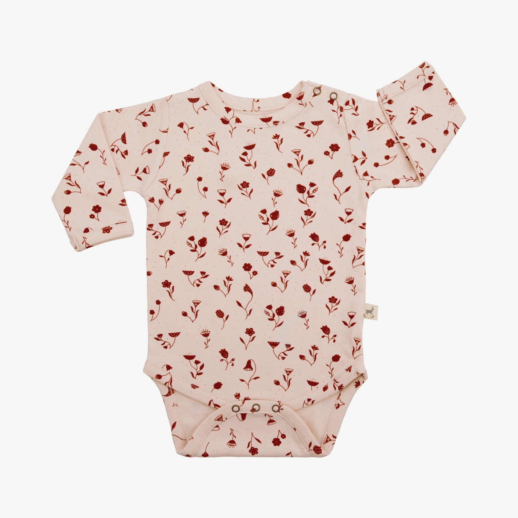 Onesie - Floral Whispers Soft Peach
