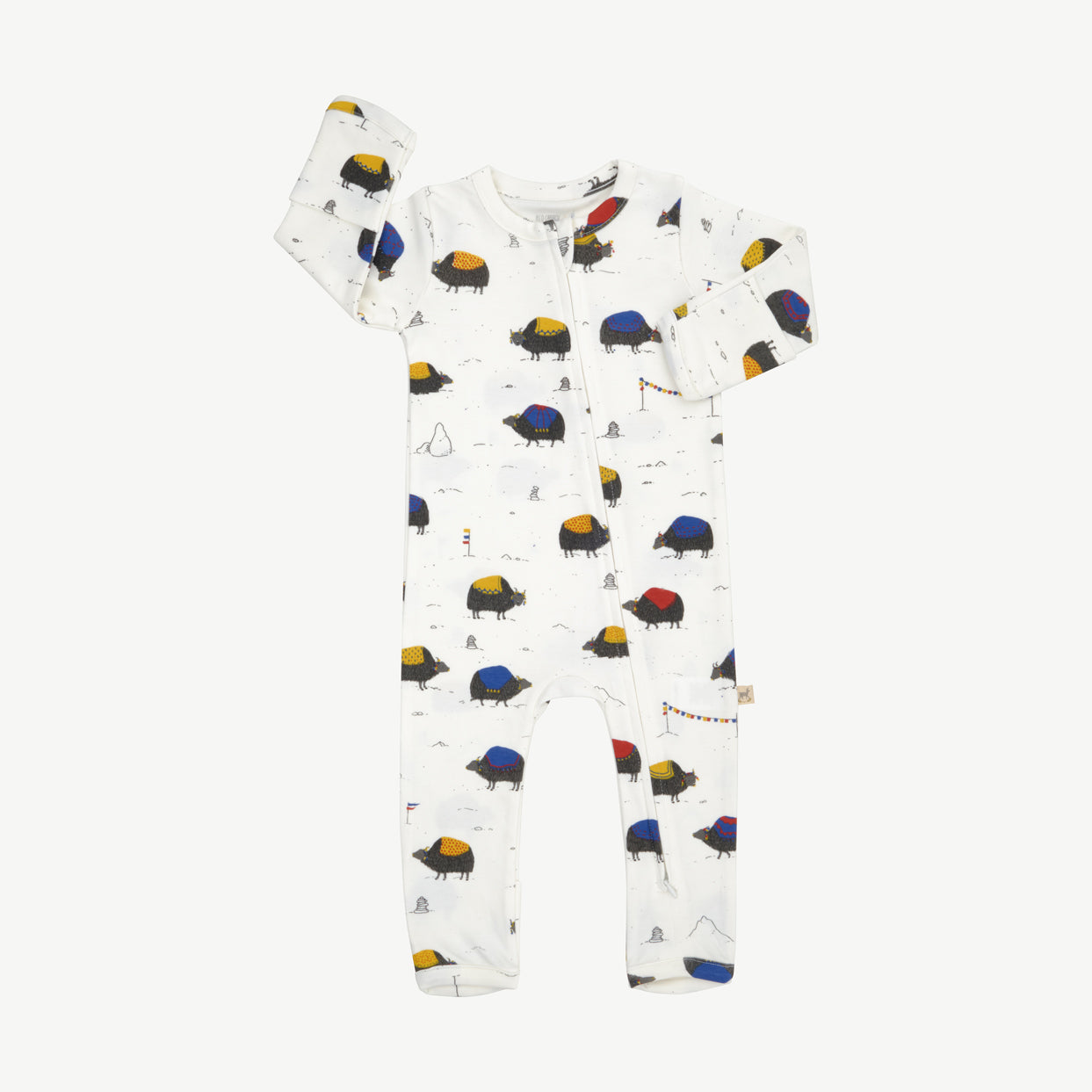 Zippered Jumpsuit -Yak's Journey - Ivory