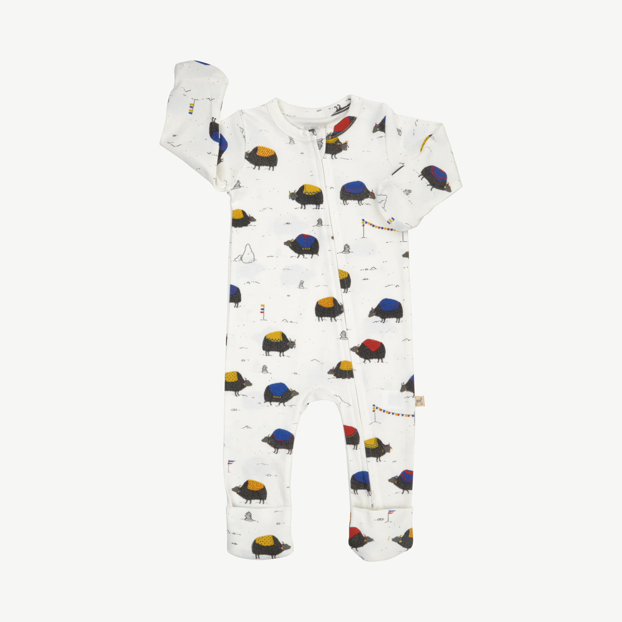 Zippered Jumpsuit -Yak's Journey - Ivory