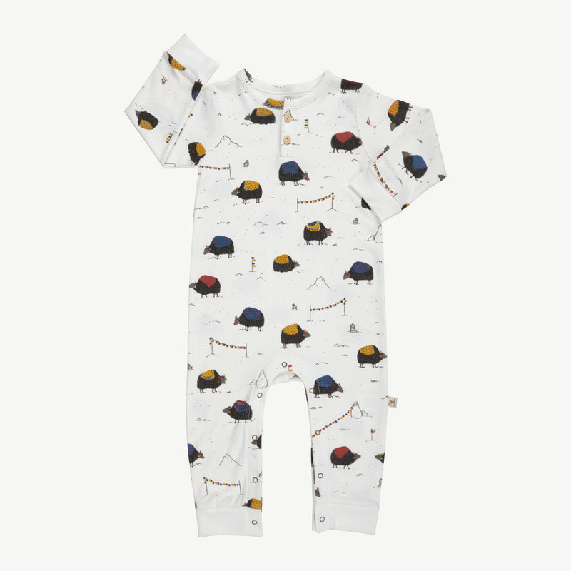 'yak's journey' ecowhite jumpsuit RED CARIBOU