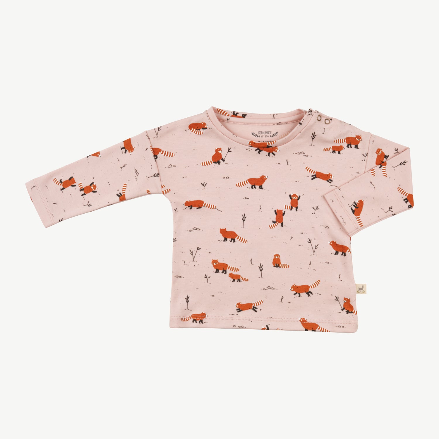 'joyfull panda' peach whip t-shirt
